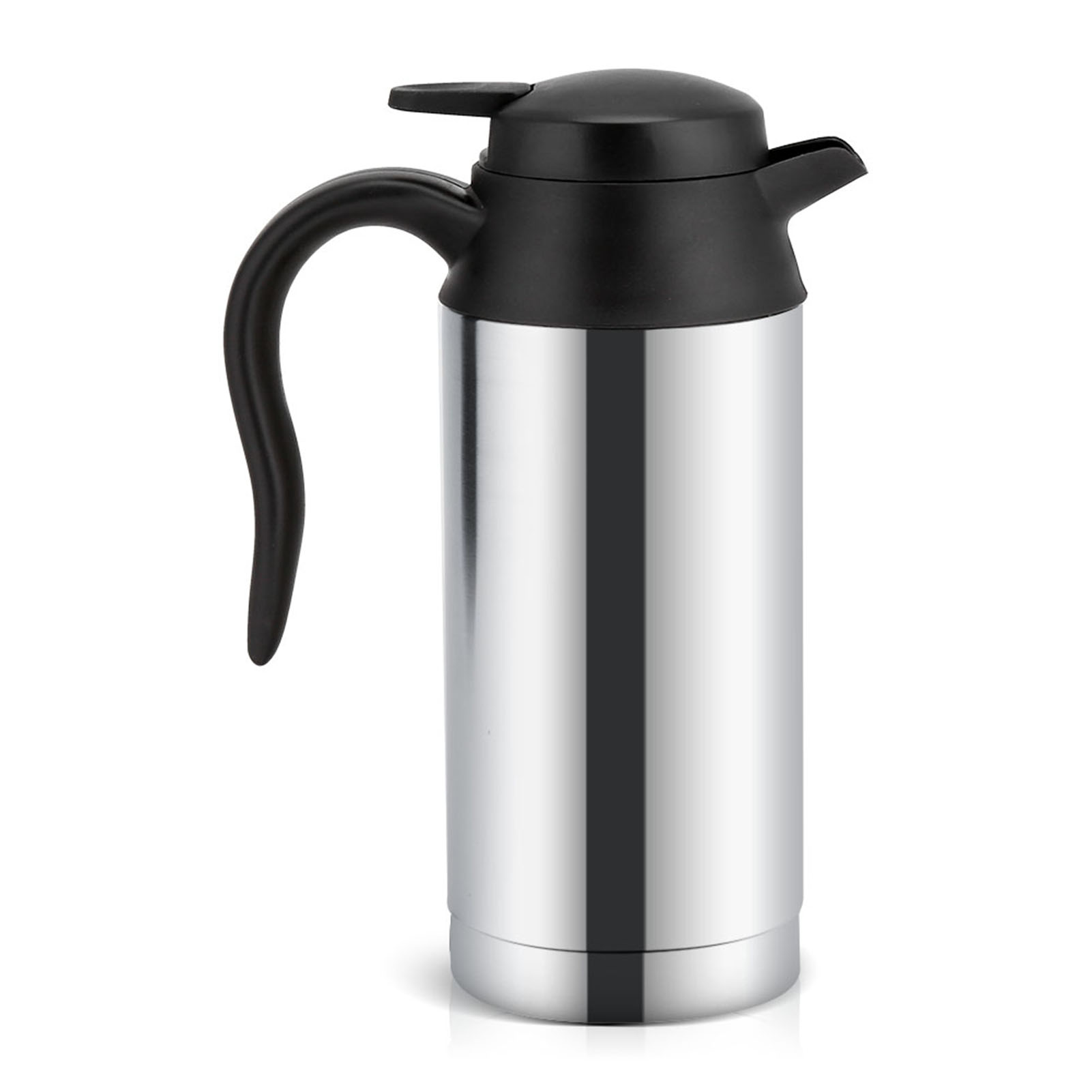 Portable 12V Stainless Steel Electric Car Kettle - DC 12V Auto Travel Coffee Mug with Cigarette Lighter Charger, Insulated Stainless Steel Thermos for Road Trips, Camping & Office Use