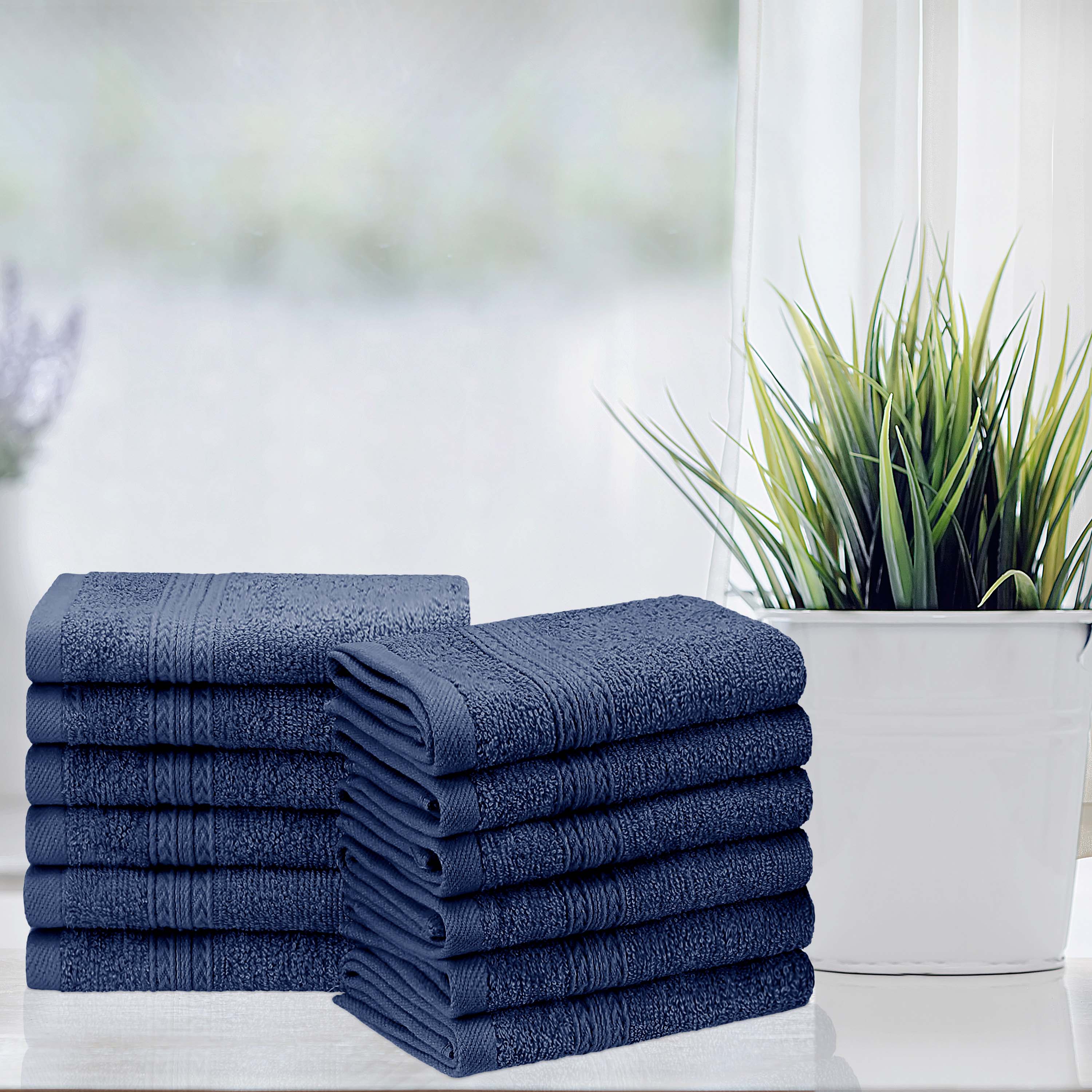 Organic Cotton 12-Piece Solid Face Towel Set | Eco-Friendly, Soft & Absorbent | Perfect for Spa, Gym, Travel & Home Use