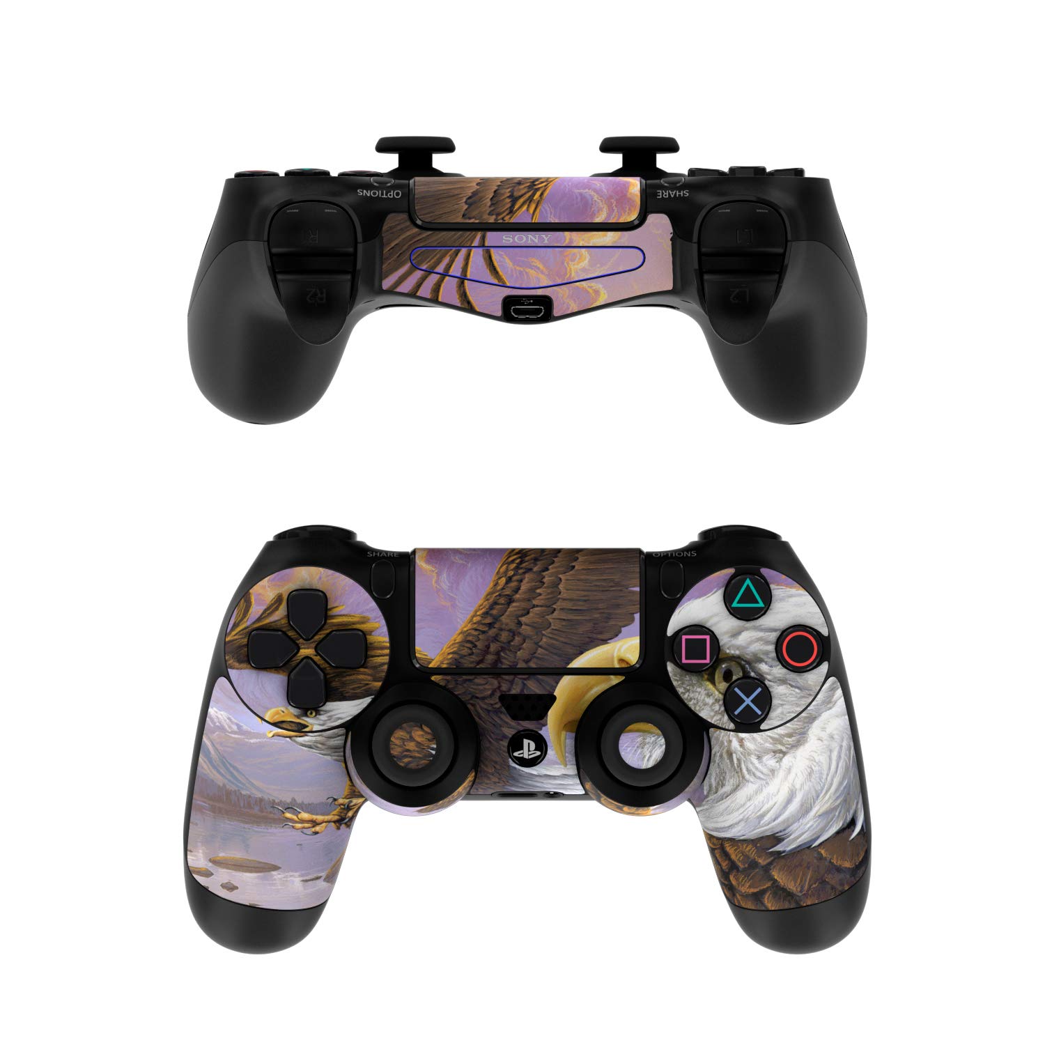 Eagle PS4 Controller Skin Sticker Decal Wrap - Custom Protective Cover for Sony PlayStation 4 Gamepad (Controller NOT Included) - Perfect for Gaming, Gift Giving & Personalization