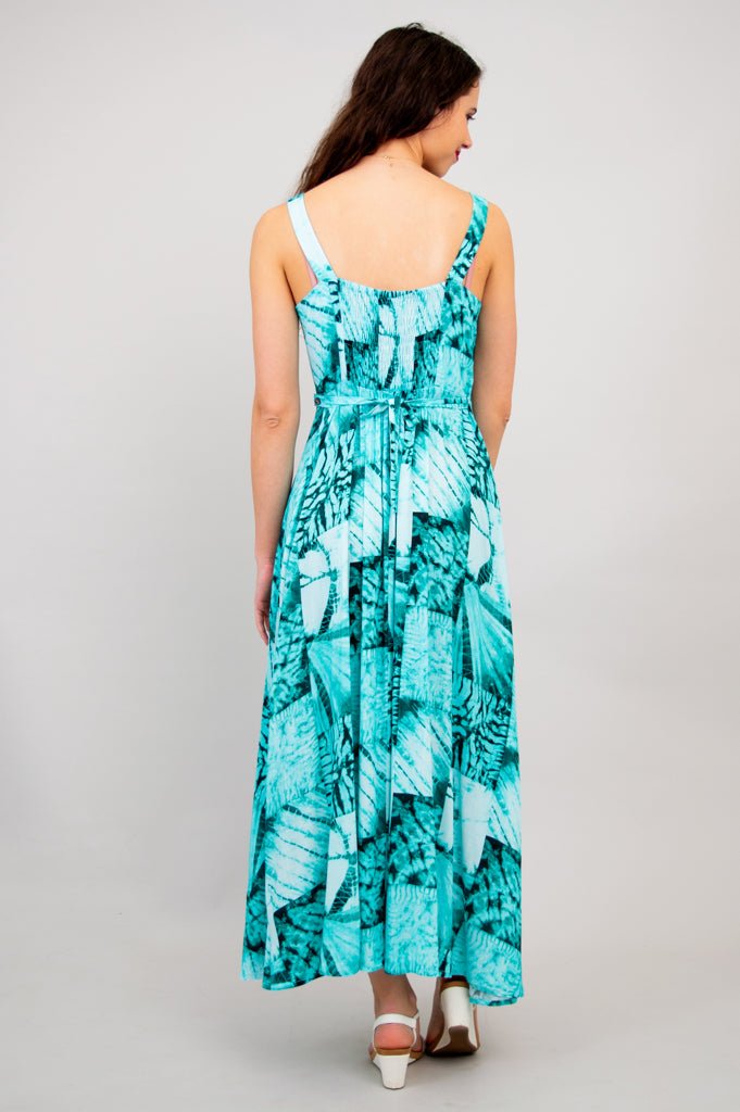 Stylish Coraline Dress - Handmade Shibori Dyed Linen Bamboo Blend - Perfect for Summer Outings & Boho Fashion