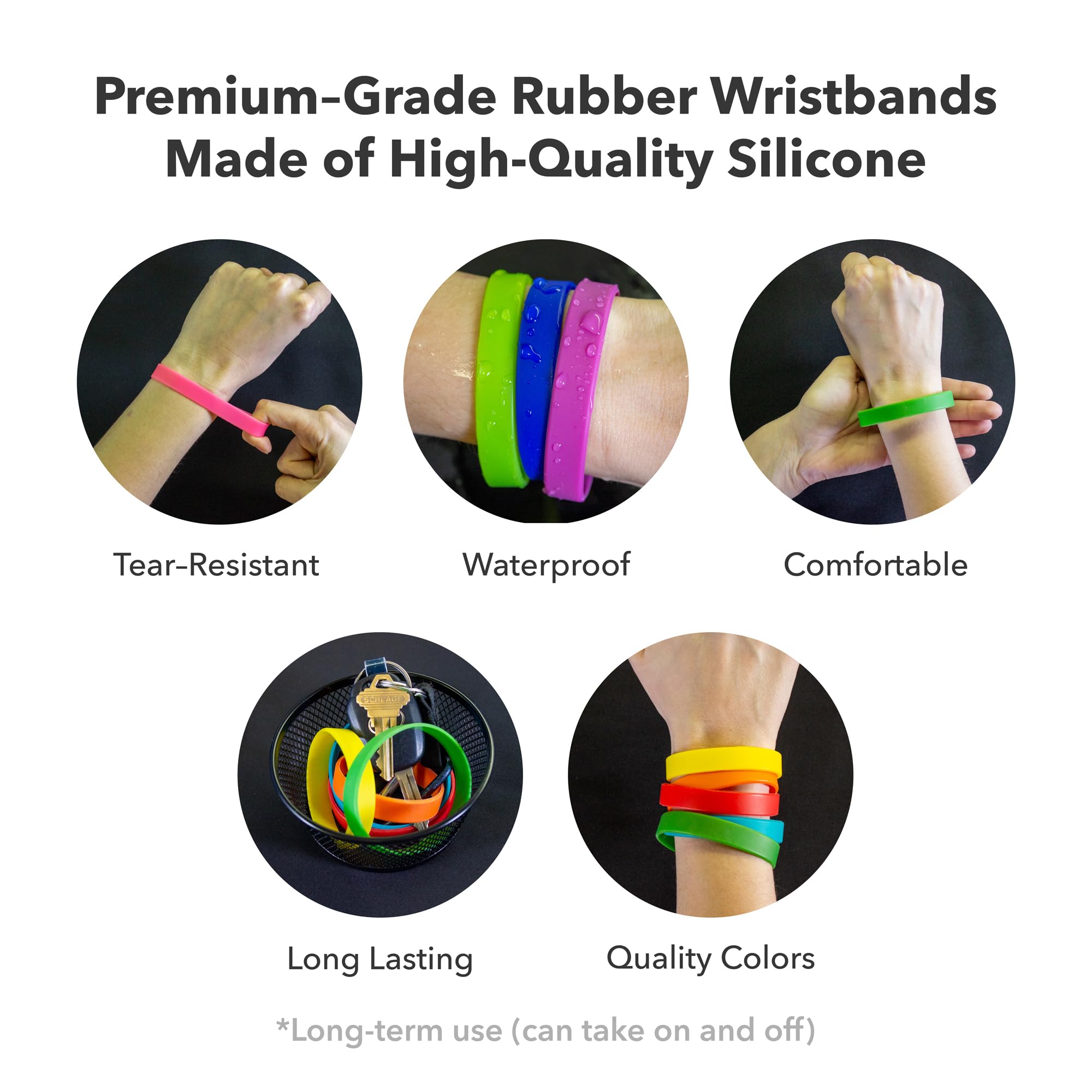 **WristCo 24-Pack Red Silicone Wristbands - Bulk Rubber Bracelets for Men & Women - Durable & Comfortable for Events, Parties, Fundraisers, Sports Teams & Identification - Fast USA Shipping - Perfect for Awareness Campaigns, Concerts & Team Spirit**