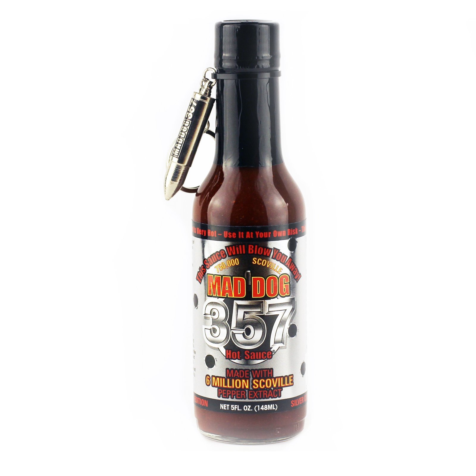 Mad Dog 357 Deluxe 4 Bottle Gourmet Hot Sauce Gift Set - Premium Spicy Hot Sauces for BBQ, Wings & Tacos - Perfect for Hot Sauce Lovers & Gifts