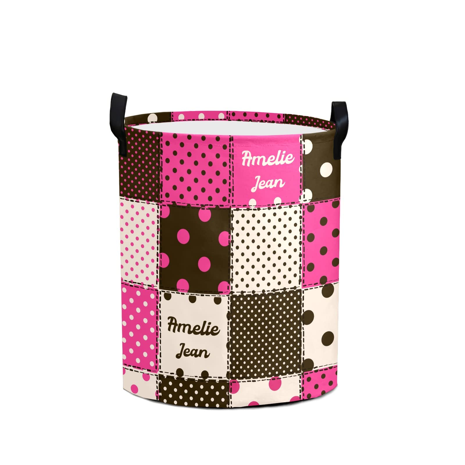 Polka Dot Waterproof Storage Bin - Oxford Fabric Laundry Hamper, Toy Organizer & Gift Basket for Bedroom, Nursery & Home Decor | Perfect for Baby Clothes, Toys & Household Organization