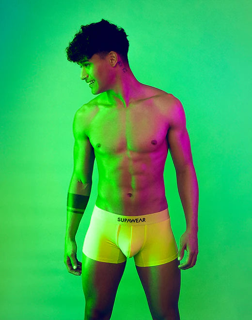 Supawear Neon Green Boxer Briefs for Men - Soft & Comfortable Underwear for Sports, Gym & Everyday Wear
