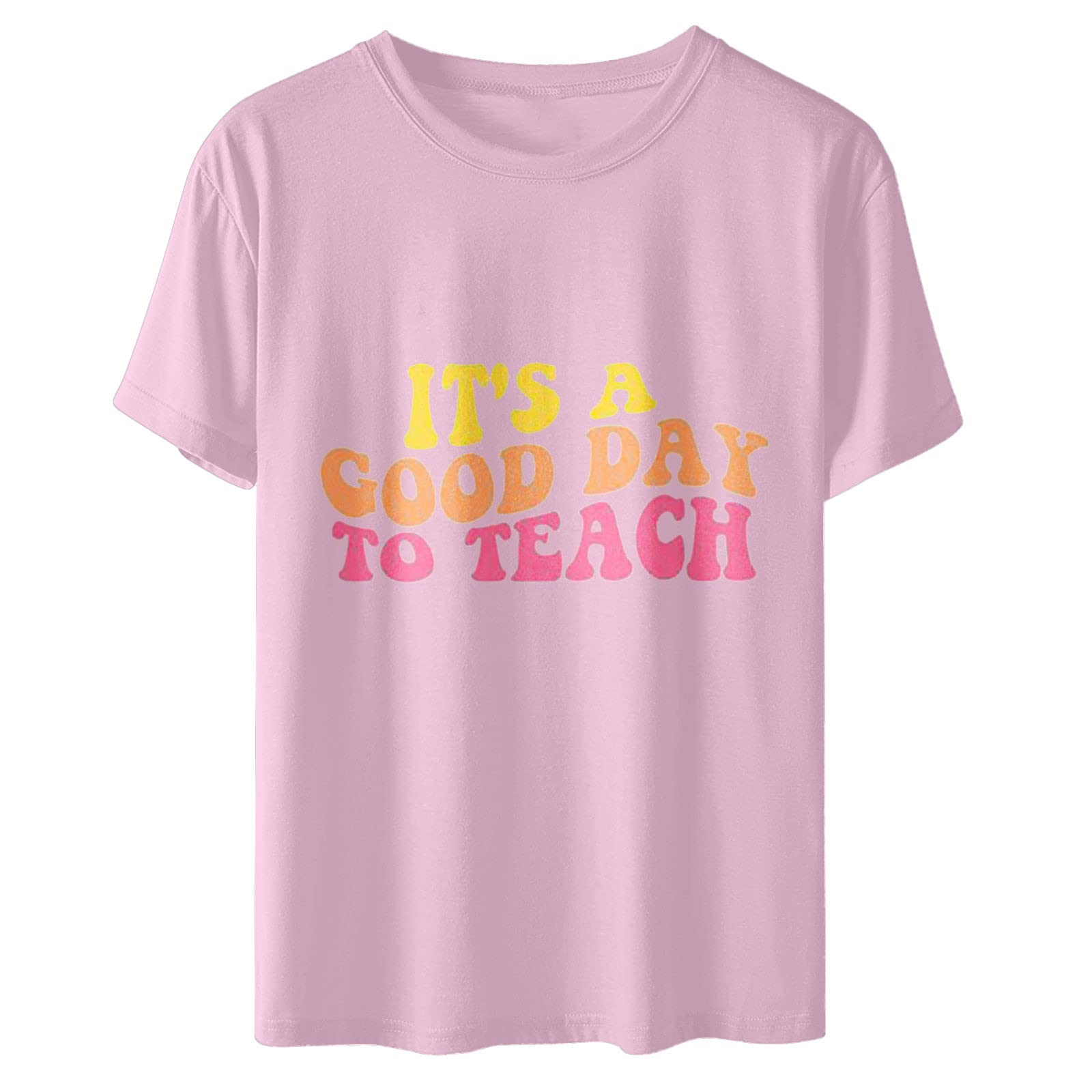 Funny Teacher's Day Printed Women's Loose Casual Pullover - Round Neck Short Sleeve Top for Women - Perfect Gift for Teachers, Educators & Professors - Great for Classroom, School Events & Teacher Appreciation Day