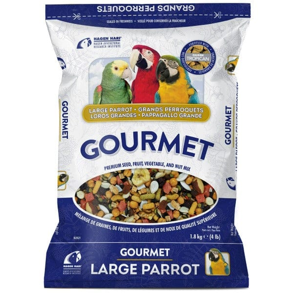 Premium Large Parrot Seed Mix - HARI Gourmet Blend for African Greys, Macaws & Cockatoos - Nutrient-Rich Bird Food for Daily Feeding & Training Treats