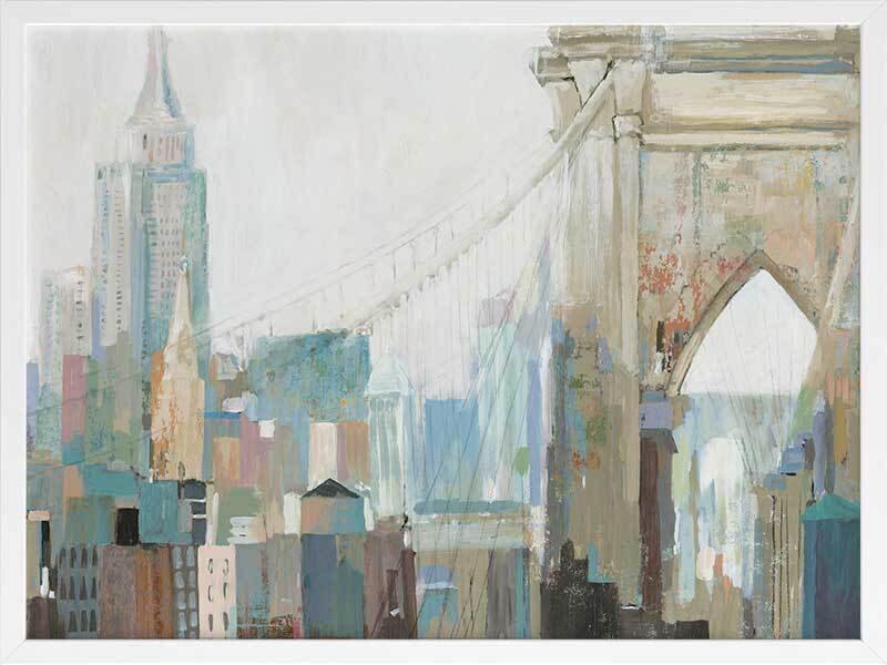 Brooklyn Bridge Framed Art Print - New York City Skyline Wall Decor - Perfect for Living Room, Bedroom & Office Decor