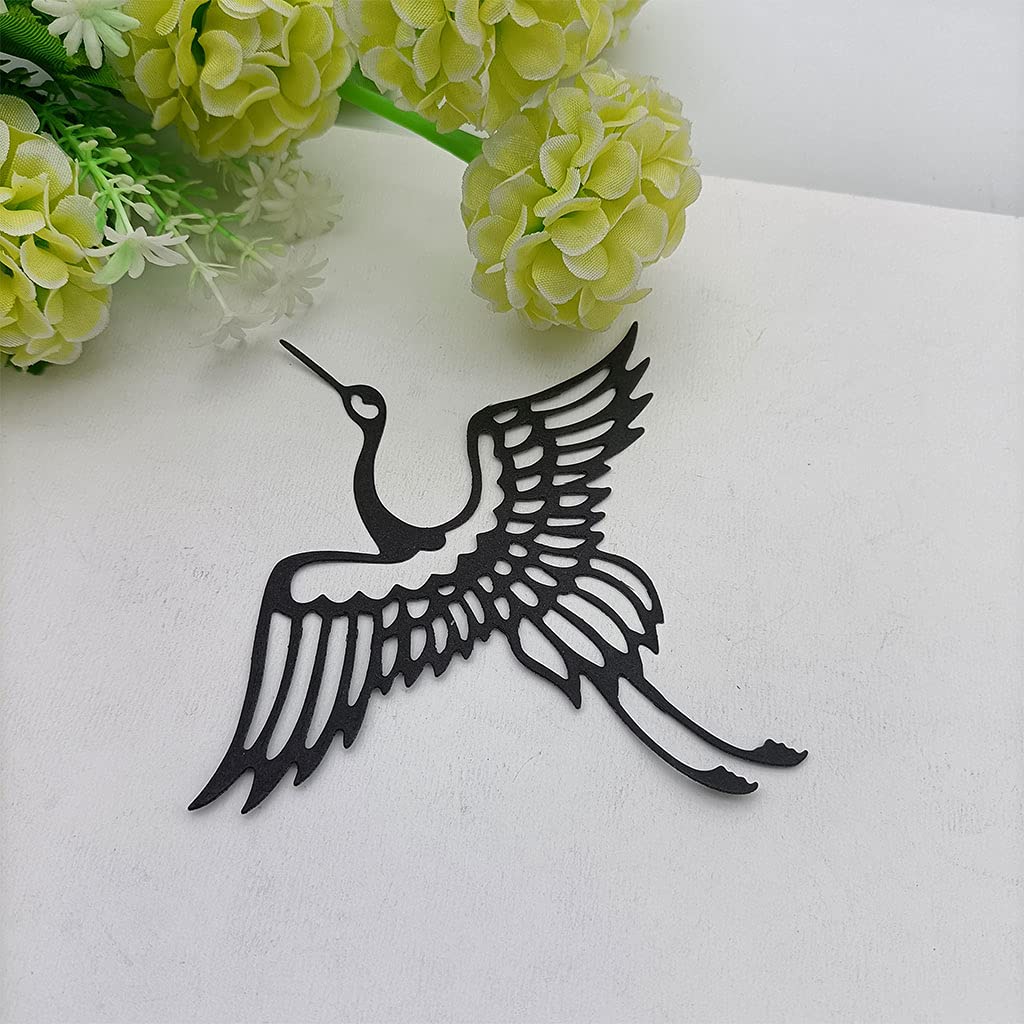 Red-Crowned Crane Metal Die Cuts for Card Making - Scrapbooking Embossing Dies, DIY Album & Paper Craft Decorations - Perfect for Wedding Invitations, Greeting Cards & Memory Books