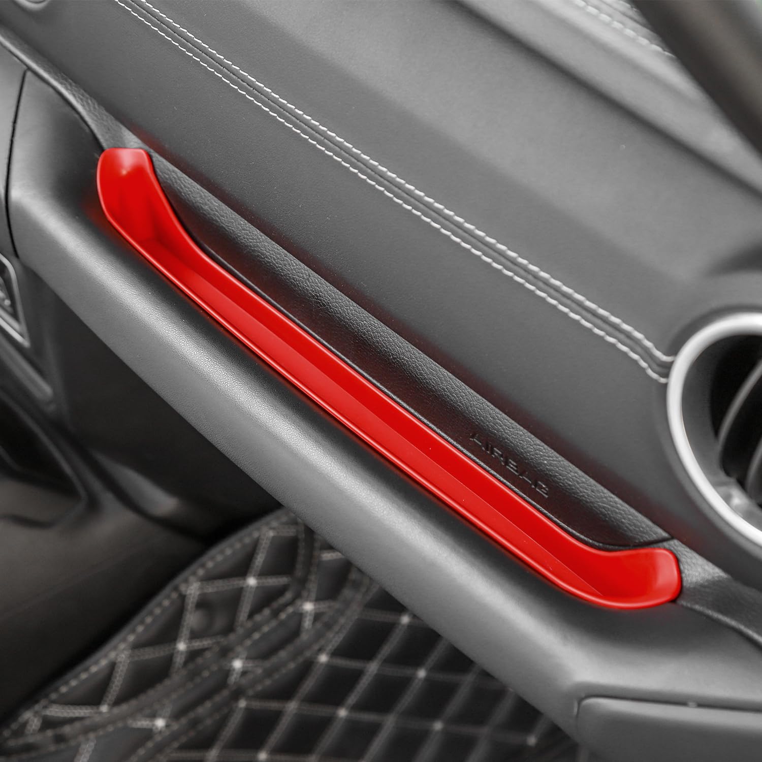 RT-TCZ Jeep Wrangler JL/JLU/Gladiator JT (2018-2023) Grab Handle Storage Tray - Red Co-Pilot Organizer for Passenger Side | Perfect for Road Trips, Off-Road Adventures & Daily Commute