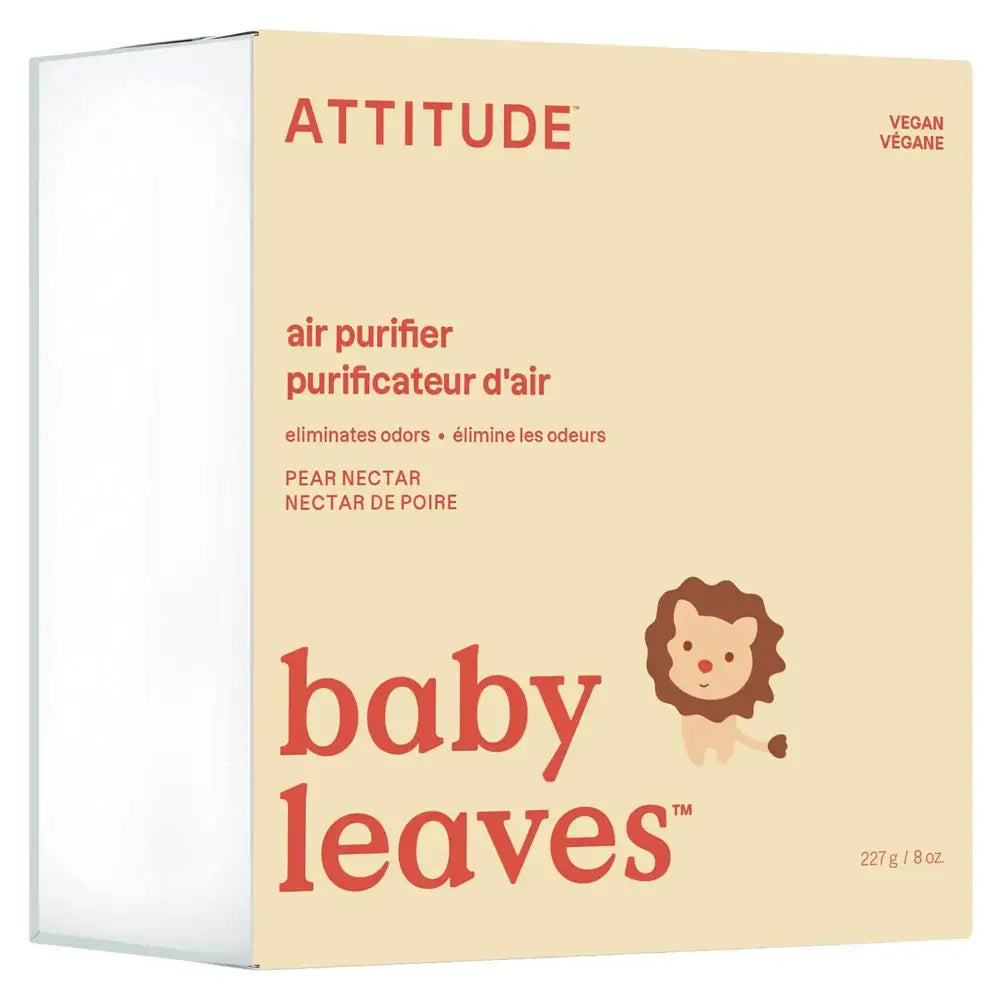 Attitude Baby Leaves Air Purifier - Natural Pear Nectar Scent (8 oz) | Safe & Eco-Friendly Air Freshener for Nursery, Bedroom & Home