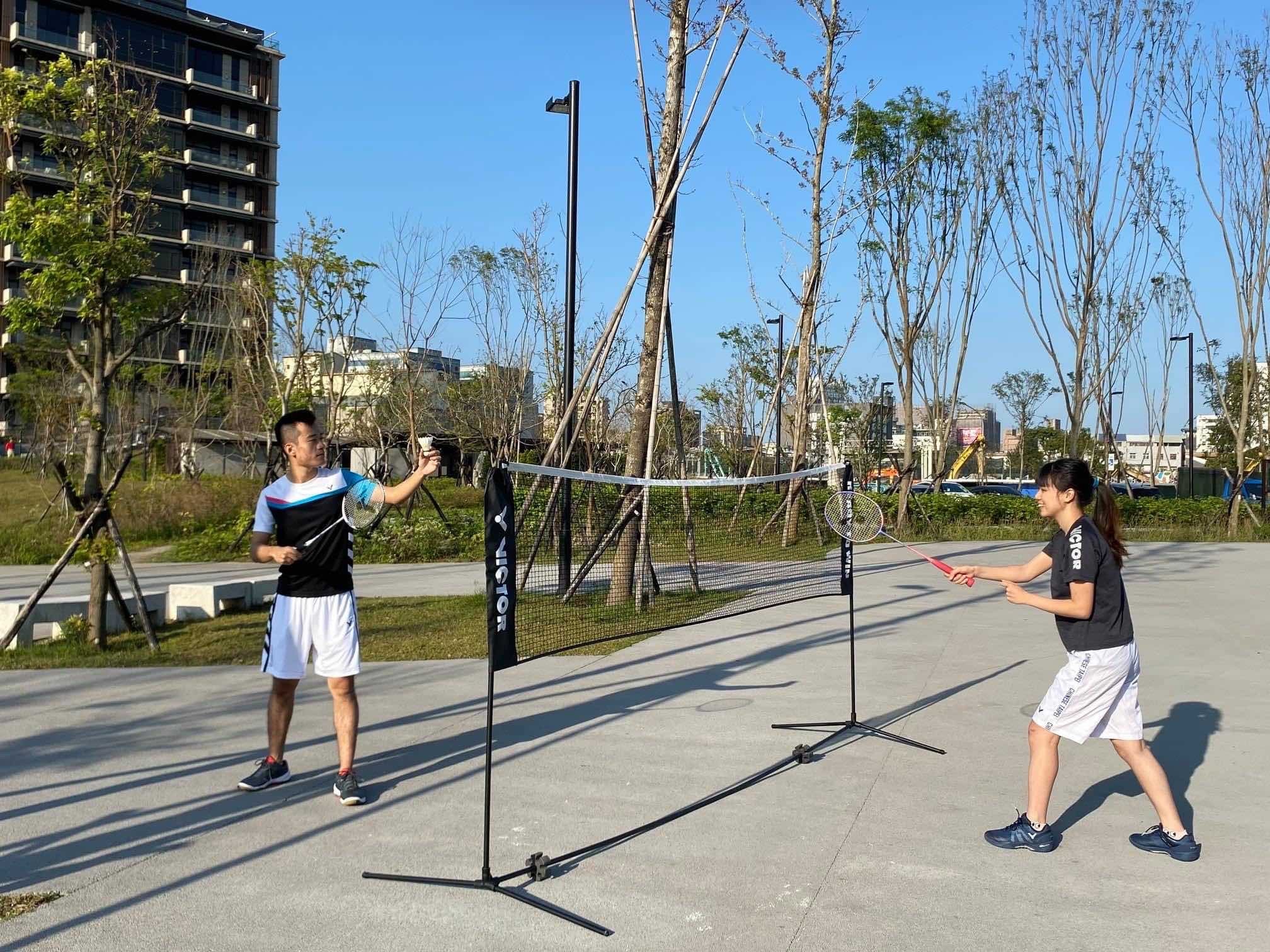 Victor C 7041C Portable Badminton Net Set - Lightweight & Easy Setup for Indoor/Outdoor Play - Perfect for Backyard, Beach, Park & Gym Games