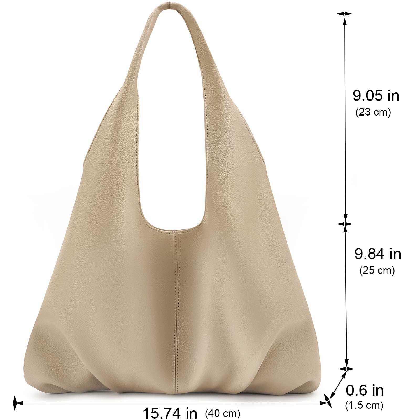 NIUEIMEE ZHOU Women's Retro Vegan Leather Hobo Shoulder Bag - Stylish Tote & Clutch Purse for Work, Travel & Everyday Use
