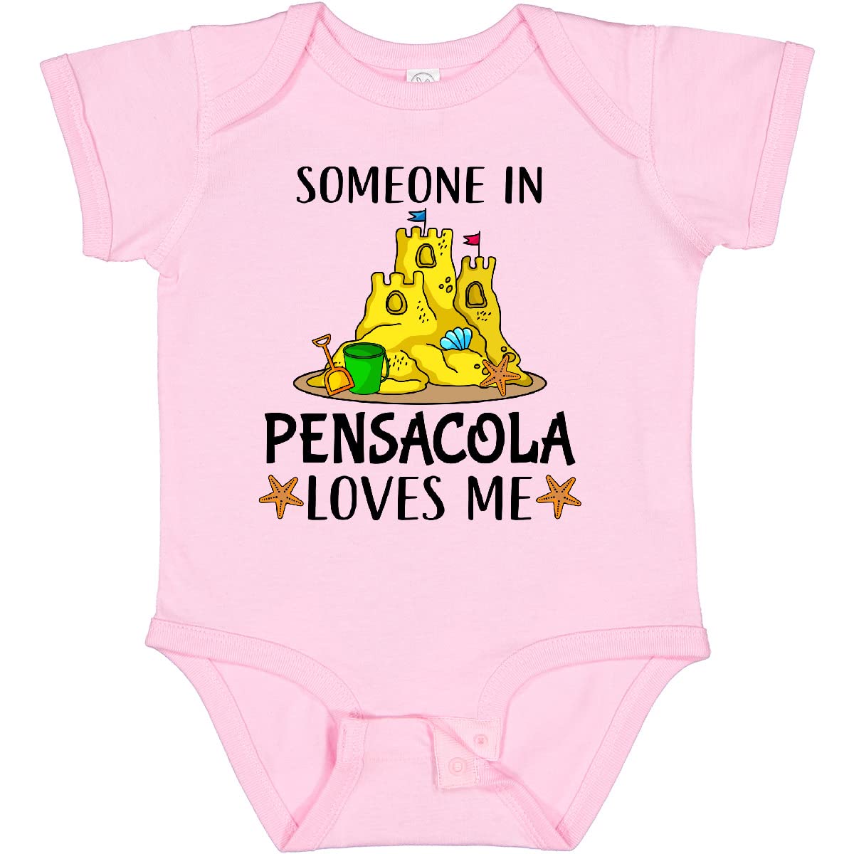 Inktastic Someone in Pensacola Loves Me Beach Vacation Baby Bodysuit - Cute Florida-Themed Onesie for Infants & Toddlers - Perfect Gift for New Parents, Beach Trips & Family Vacations