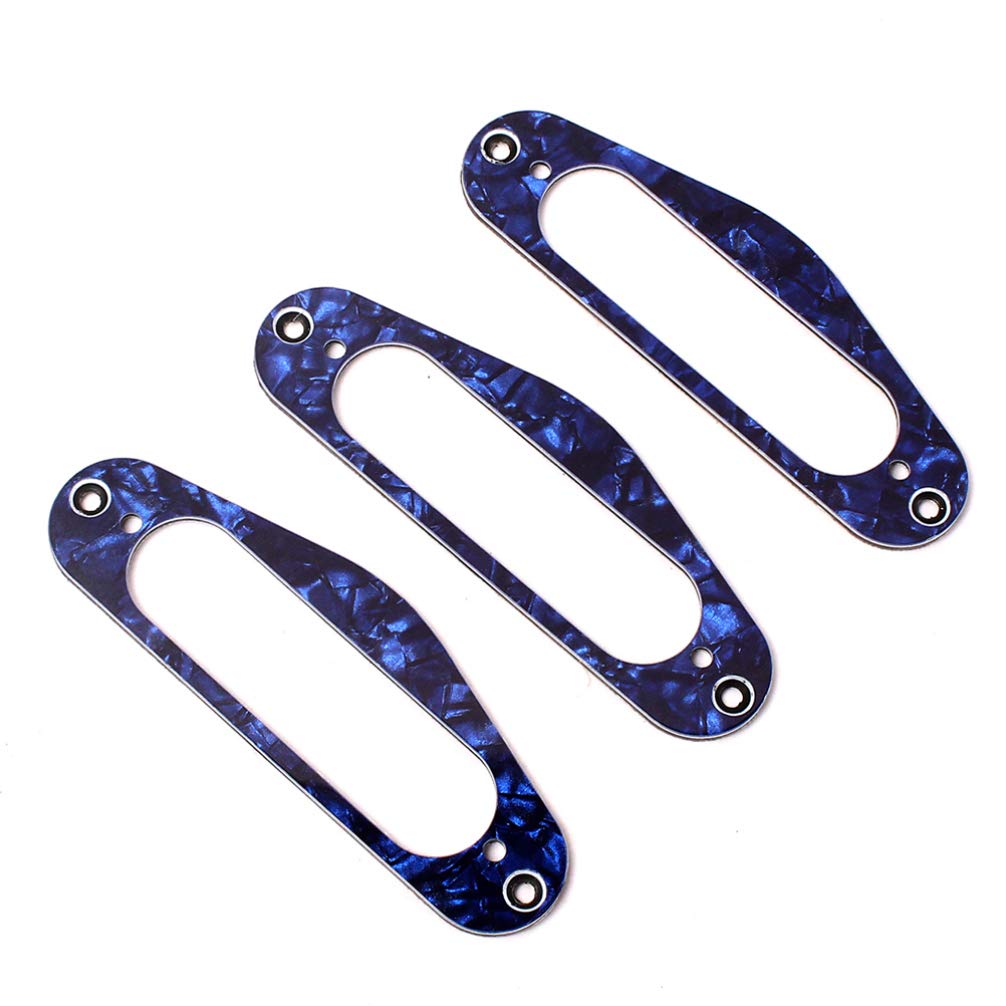 EXCEART 3-Piece Single Coil Guitar Pickup Frame Set - Replacement Plate Ring for Electric Guitars - Perfect for DIY Guitar Upgrades, Repairs, and Custom Modifications