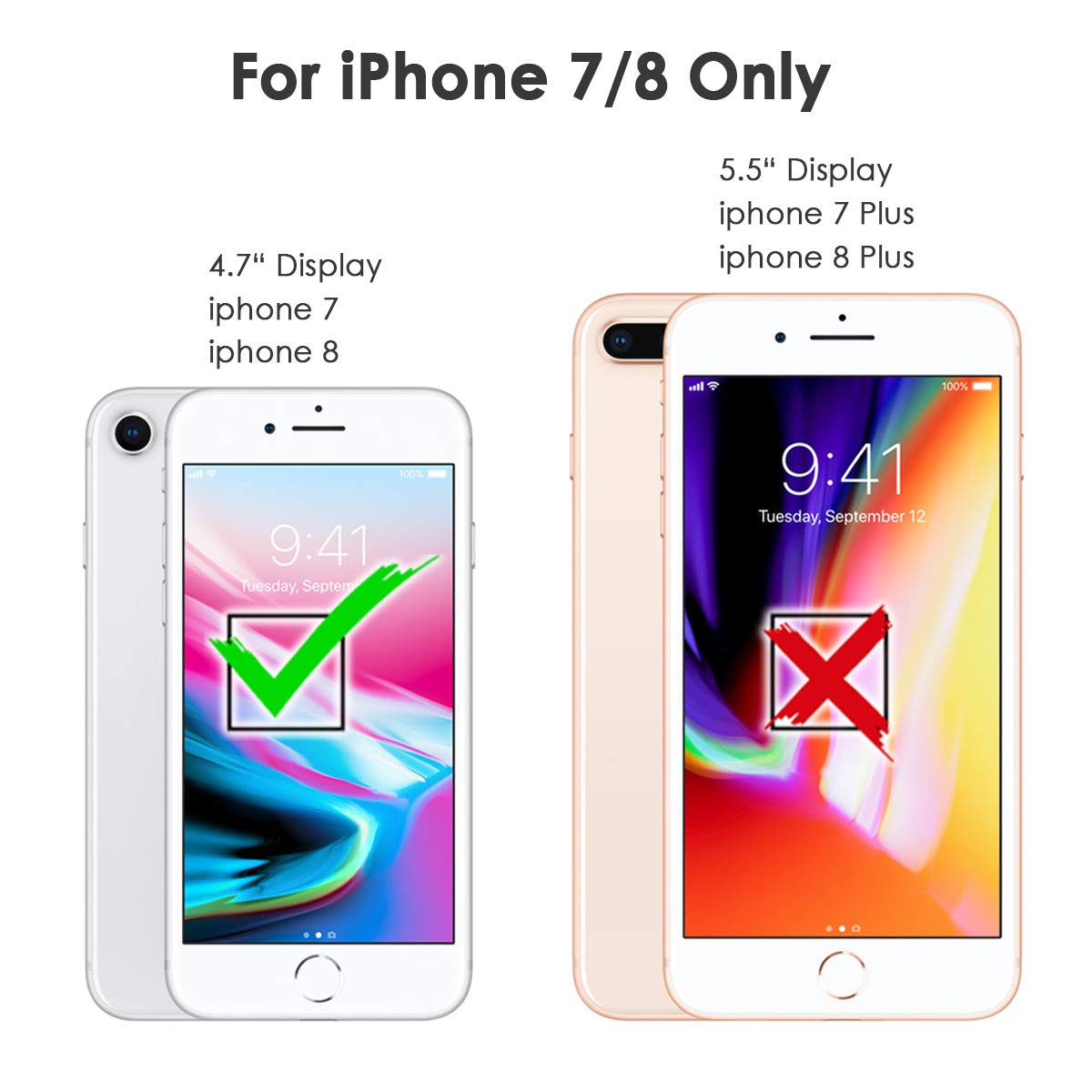 Durable Soft Protective Case for iPhone 8 / iPhone 7 / iPhone SE 2 (2020) - White Horse Princess Design - Slim Shockproof Phone Cover for Everyday Use and Travel Protection