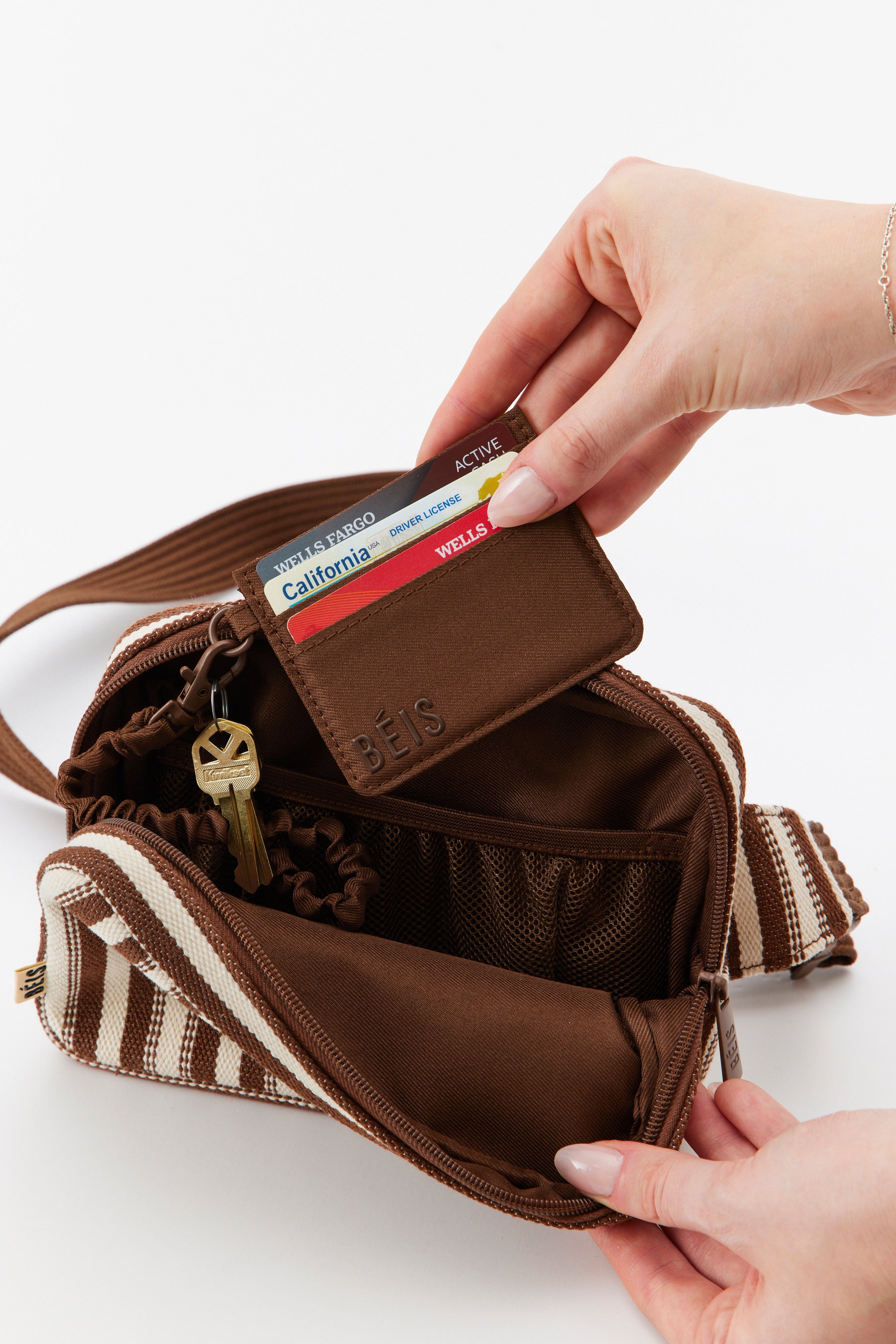 Maple Stripe Belt Bag - Stylish & Comfortable Waist Pack for Travel, Hiking & Everyday Use