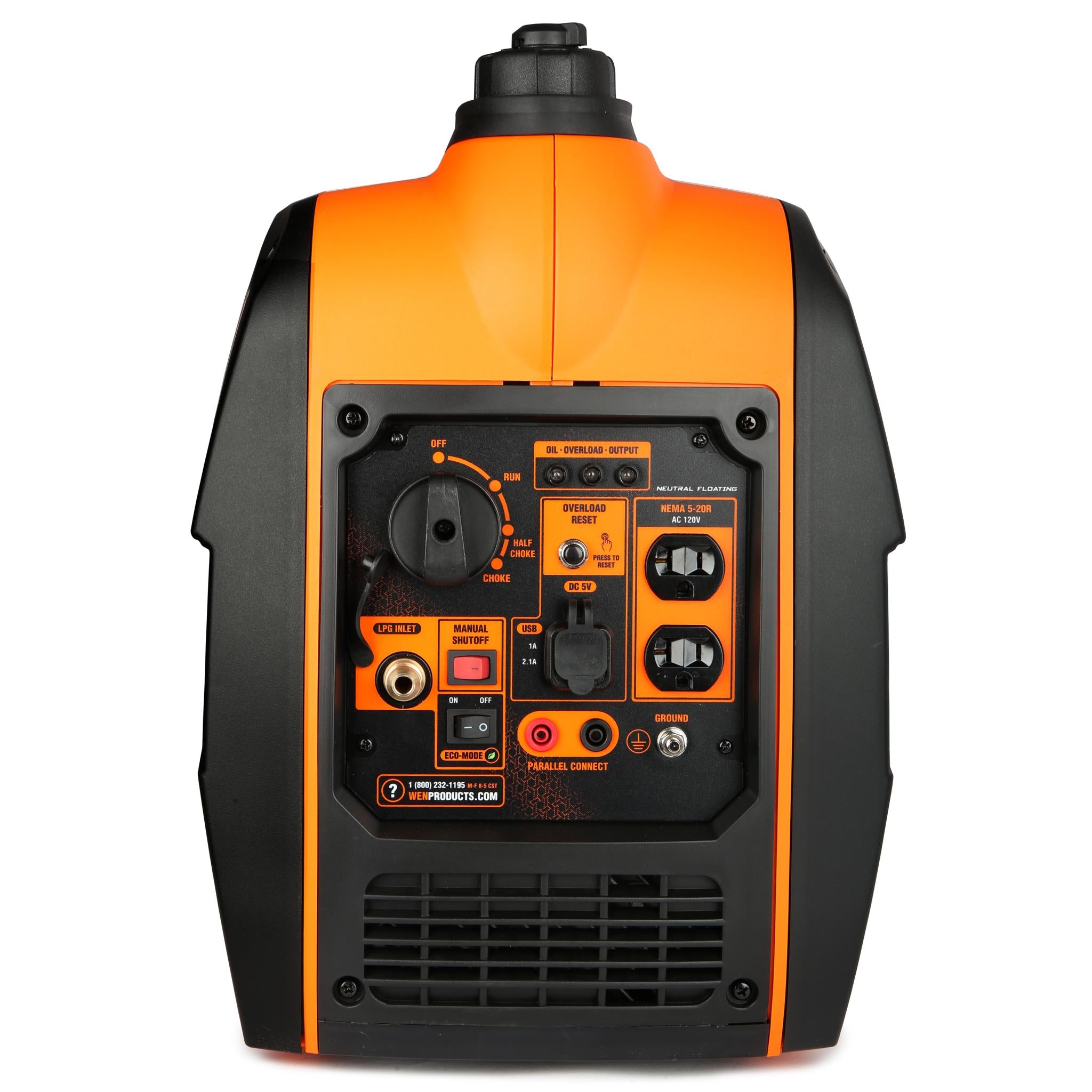 WEN DF250i 2500W Super Quiet Portable Dual Fuel Inverter Generator with Fuel Shut Off - Perfect for Camping, RV Trips & Emergency Power Backup