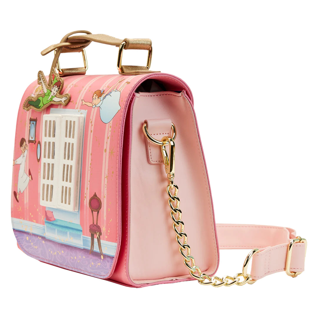 Disney Peter Pan 70th Anniversary Collection Crossbody Bag - Vintage Inspired Shoulder Purse for Women & Teens - Perfect for Theme Parks, Cosplay & Disney Fan Gifts