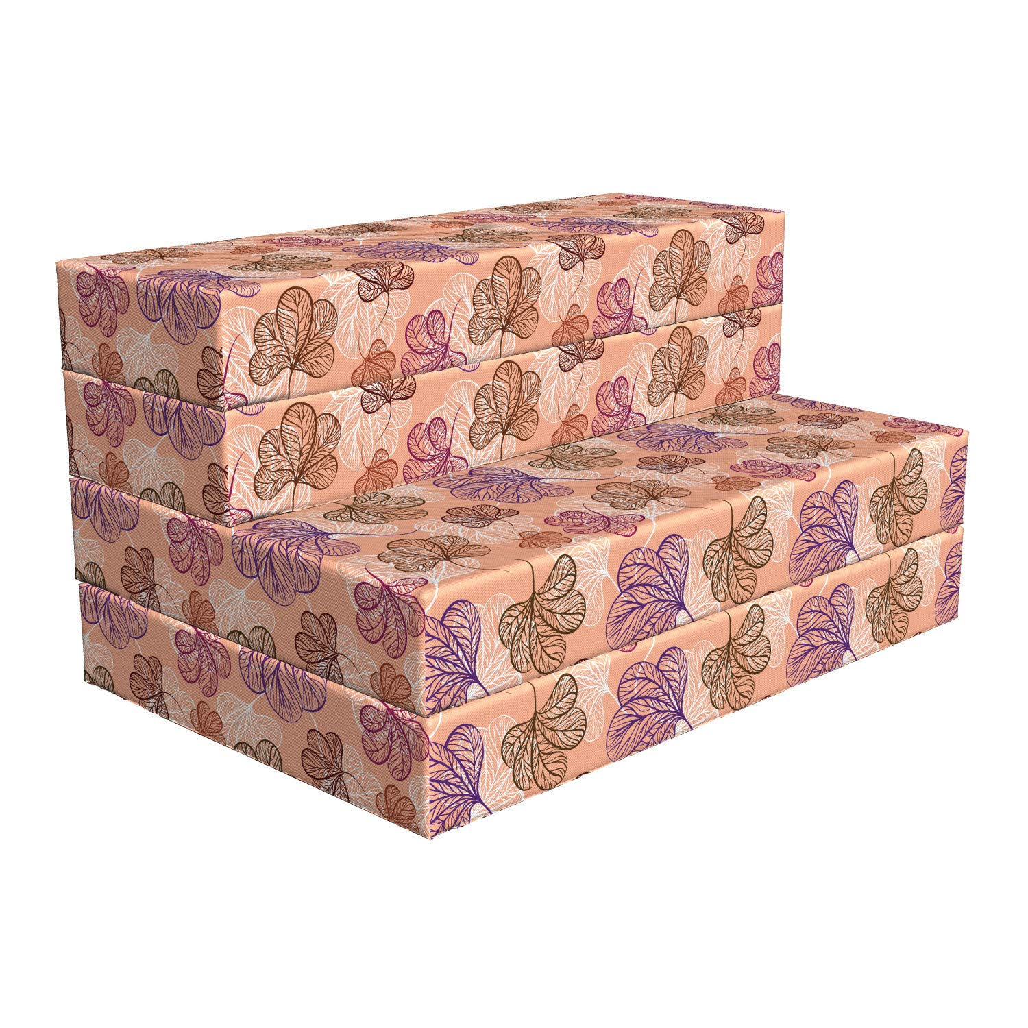 Ambesonne Floral Foldable Mattress - Forest Leaves Autumn Design, 74.8