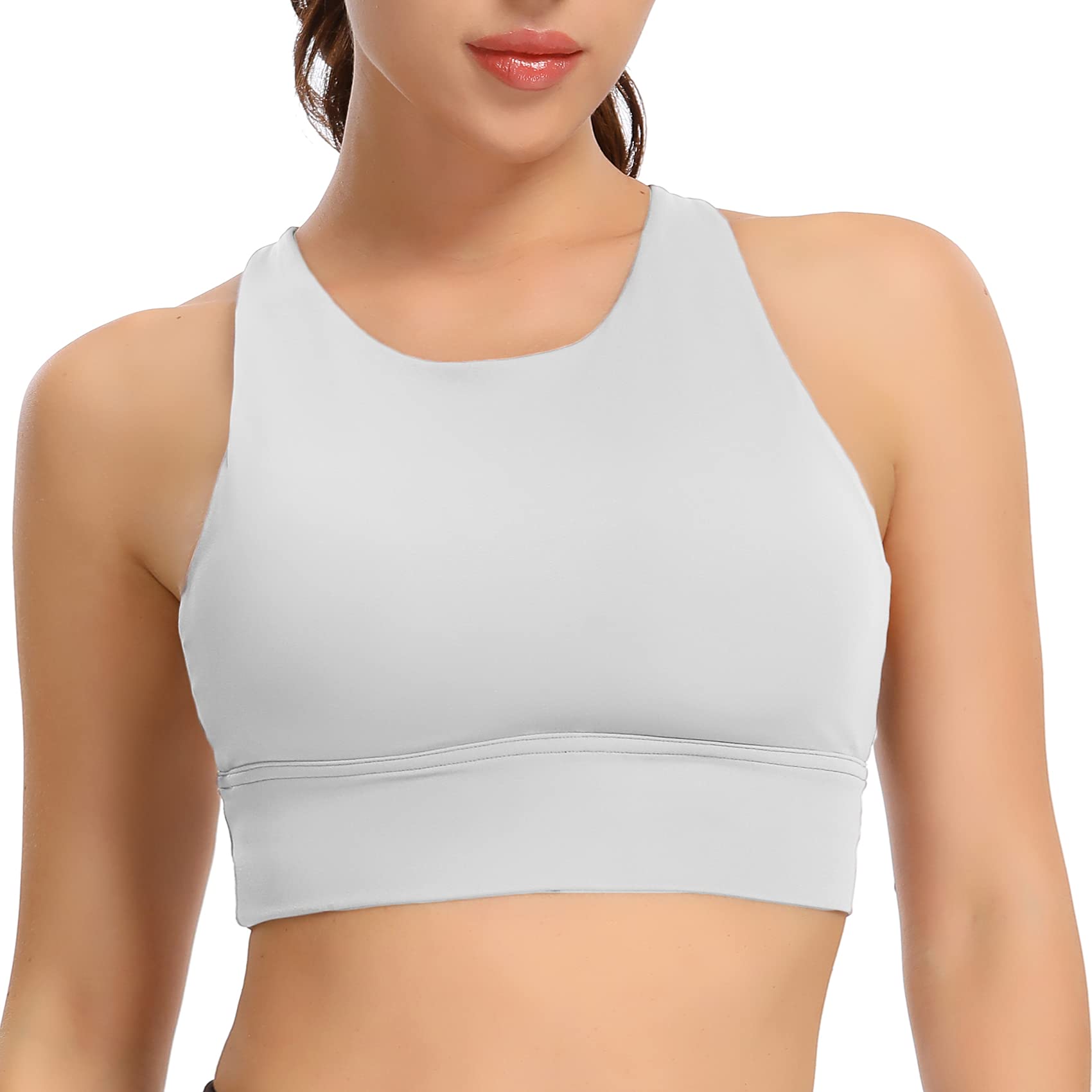 Lemedy Women's Medium Support Sports Bra - Padded Strappy Yoga Tank Top for Workout & Fitness | Gym, Running, Yoga & Activewear