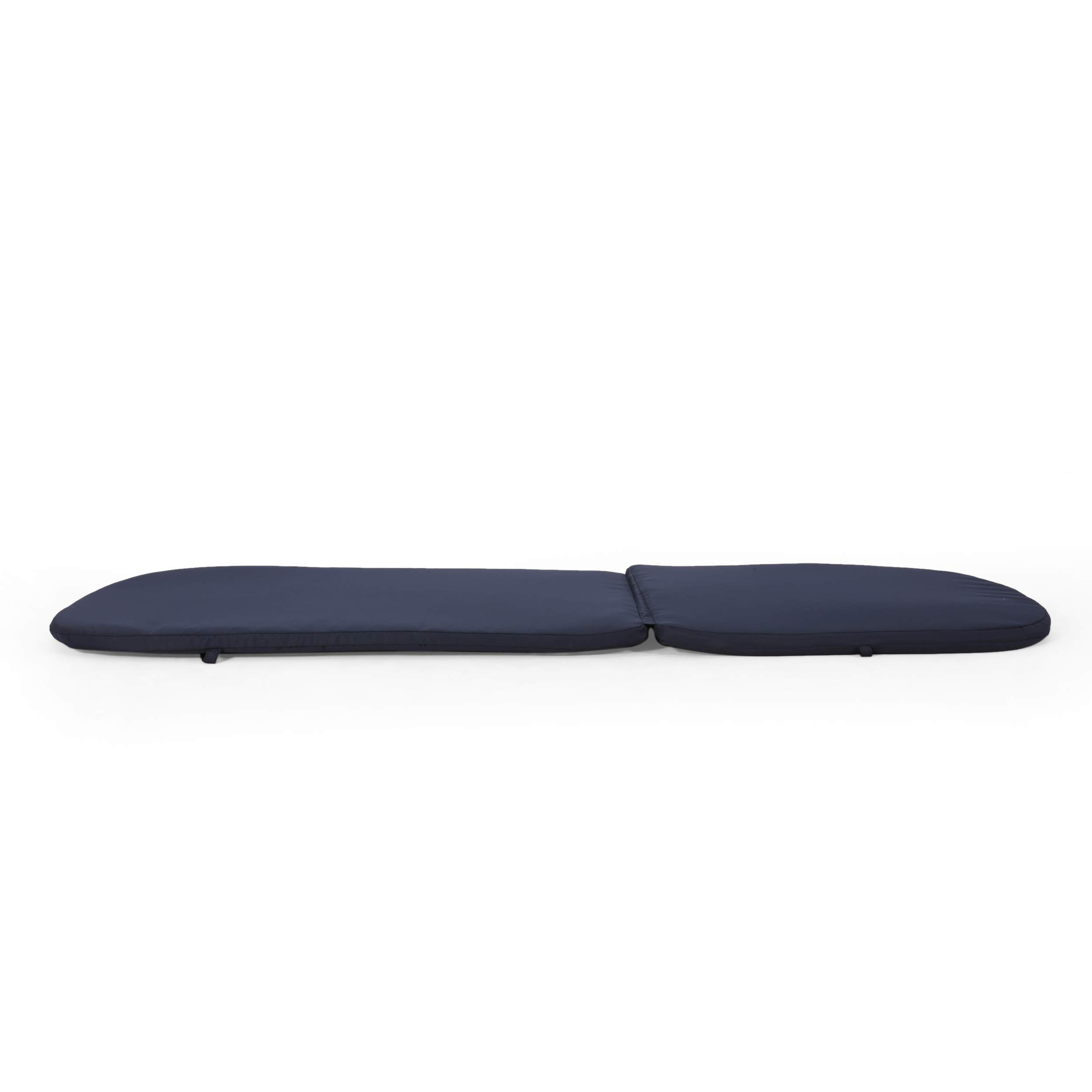 Christopher Knight Home Caspar Outdoor Water Resistant Chaise Lounge Cushions - Navy Blue (Set of 2) | Patio, Poolside & Garden Furniture Accessories for Relaxation