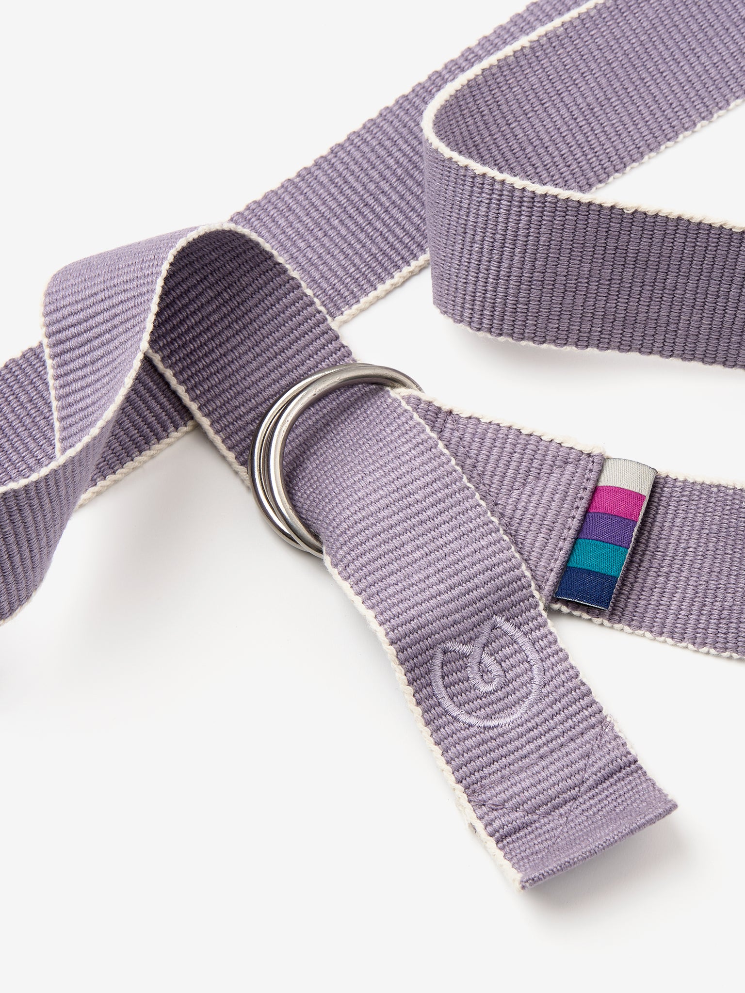 Yogamatters Organic Cotton Chambray D-Ring Yoga Belt for Stretching, Flexibility & Yoga Poses - Perfect for Home Practice & Studio Sessions