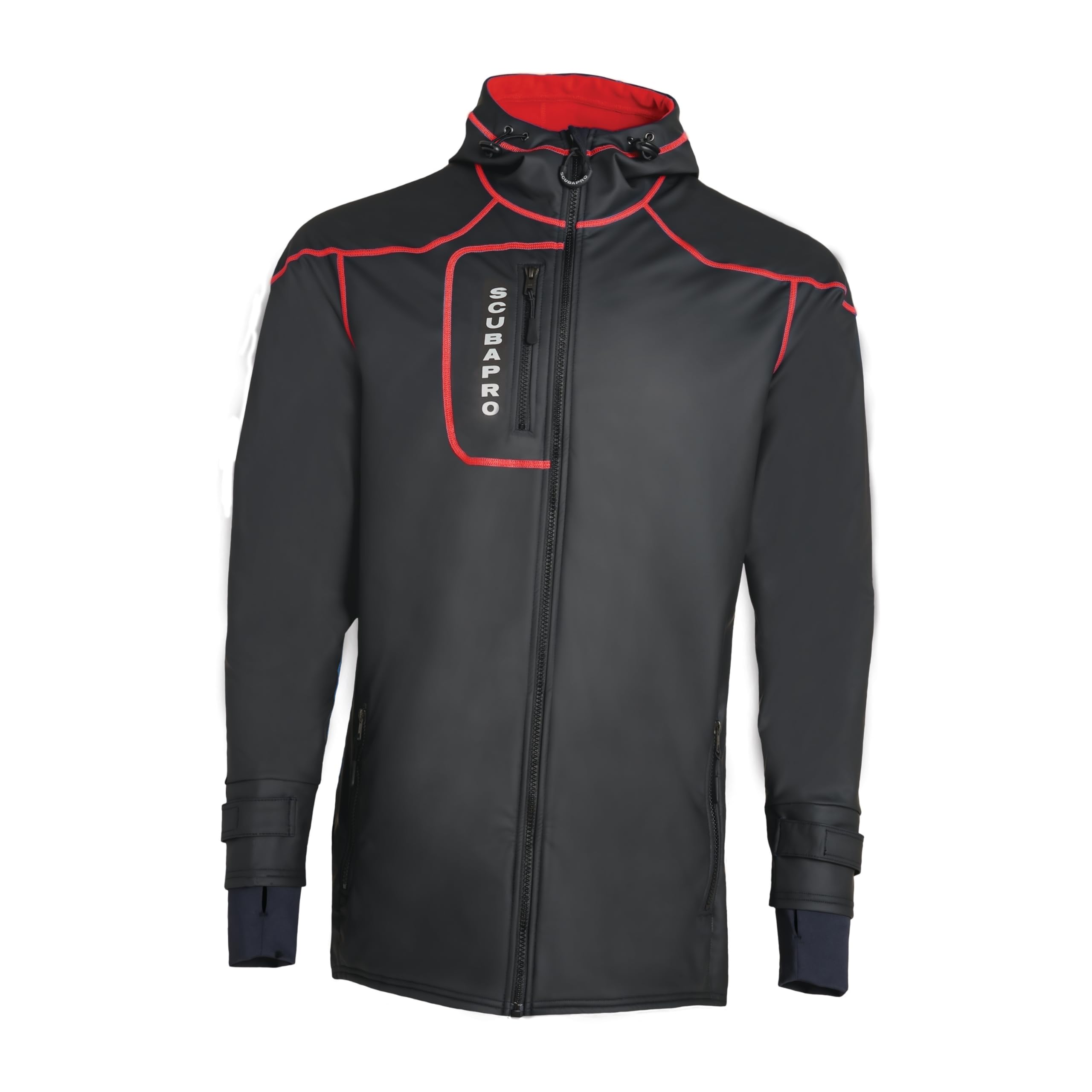 Scubapro Men's Cruise Coat - Waterproof Windbreaker Jacket for Diving & Sailing - Red - Perfect for Outdoor Adventures, Travel & Water Sports