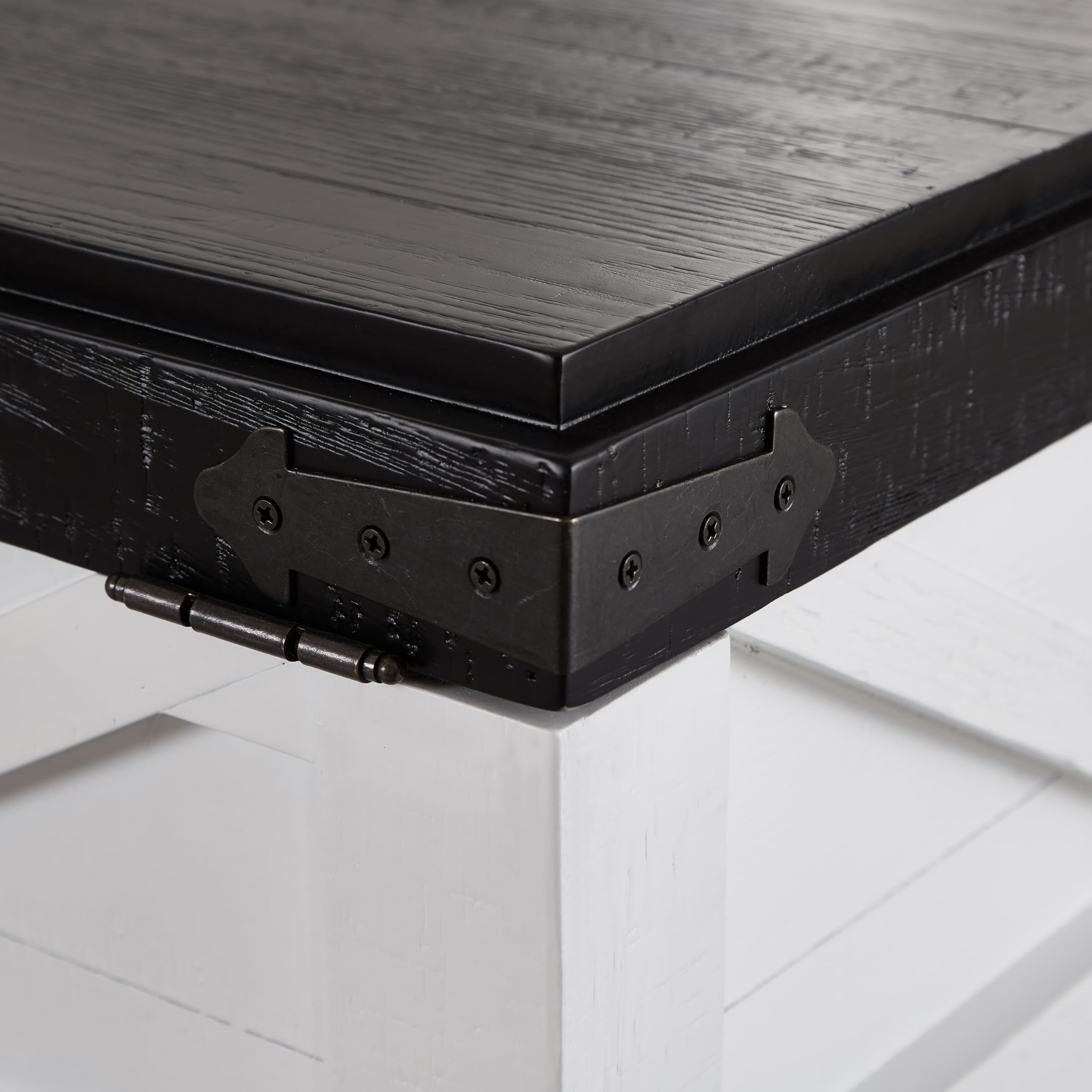 Rustic Square Wood Coffee Table with Hidden Storage - 31.5