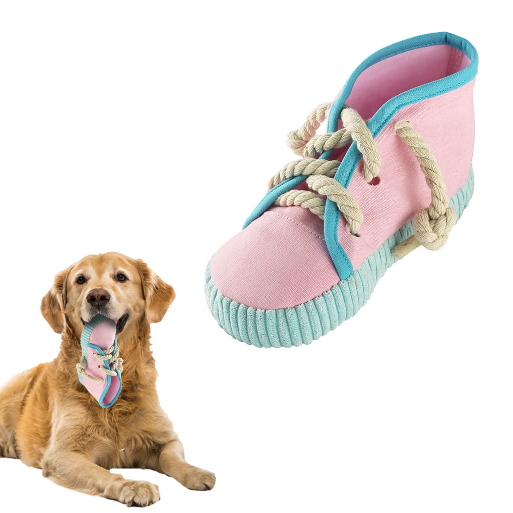 Vocheer Durable Dog Chew Toy - Interactive Squeaky Shoe Toy for Puppies & Dogs | Machine Washable Chewing Toy for Teething, Playtime & Training | Perfect for Indoor & Outdoor Play