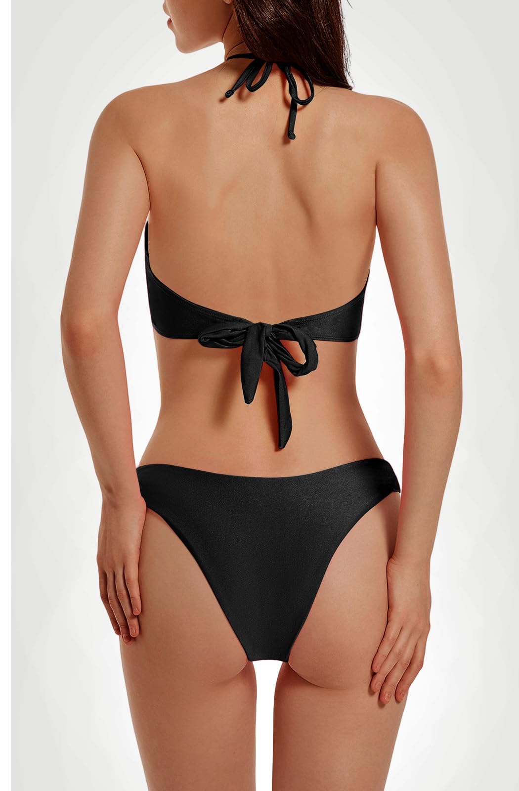 Sexy Strappy Bikini Set for Women - 2 Piece Bandeau Swimwear with Adjustable Ties | Perfect for Beach Vacations, Pool Parties & Summer Getaways