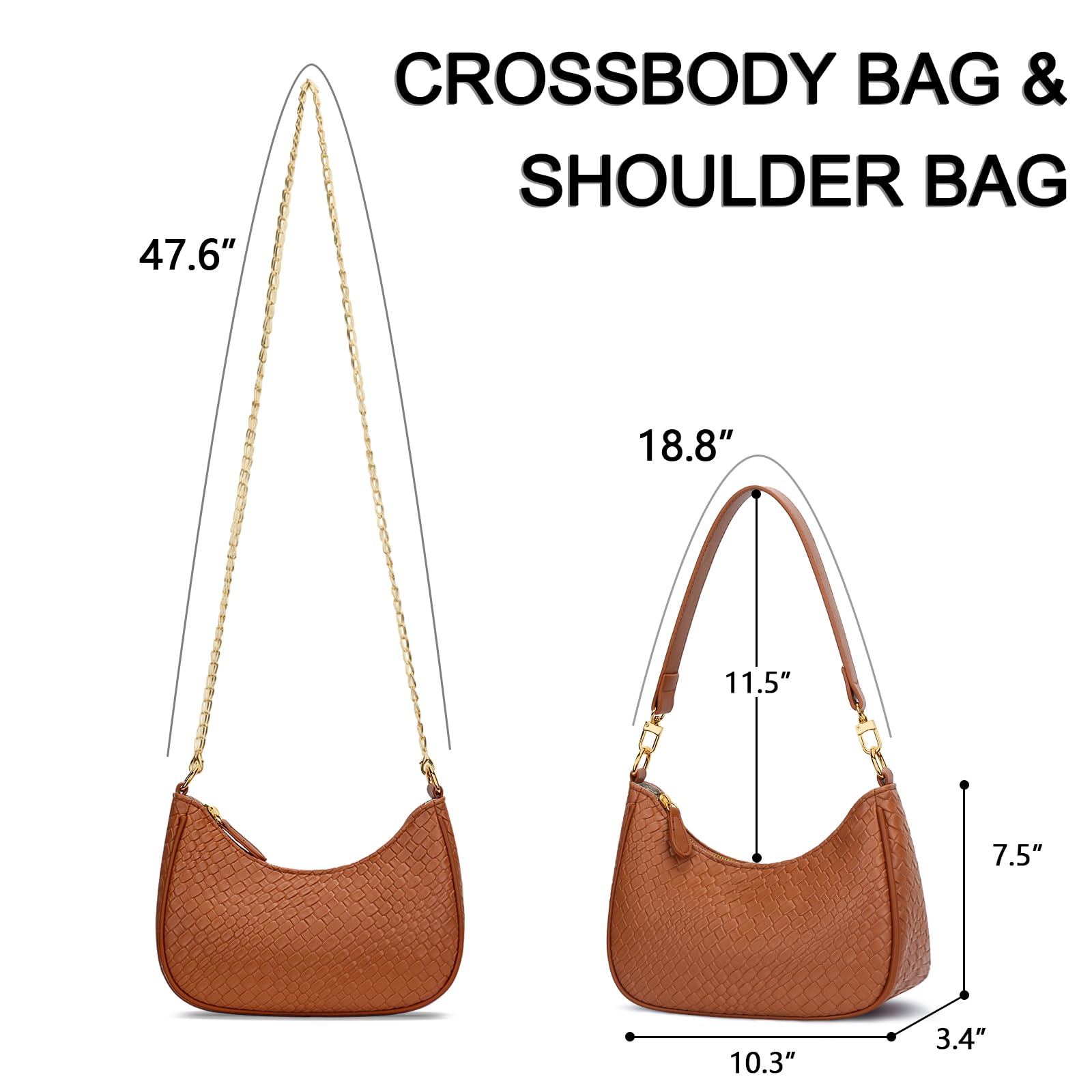 KKXIU Women's Retro Hobo Shoulder Bag - Cute Clutch Purse for Daily Use