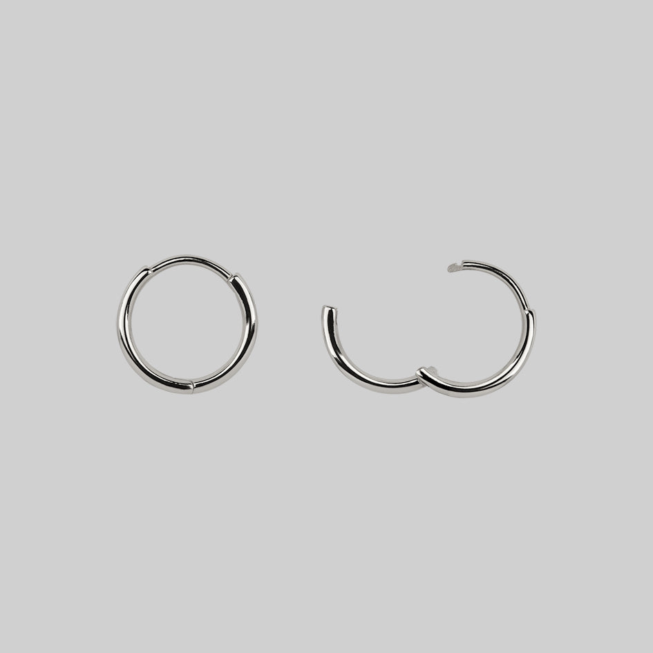 Gothic Skeleton Coffin Hoop Earrings in Silver - Perfect for Halloween, Punk Fashion & Gothic Jewelry Lovers