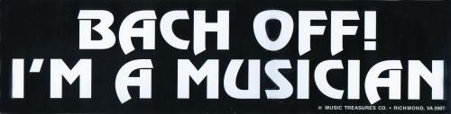 Bach Off! Funny Classical Music Bumper Sticker - Perfect for Car Lovers & Music Fans - Great for Cars, Laptops & Water Bottles