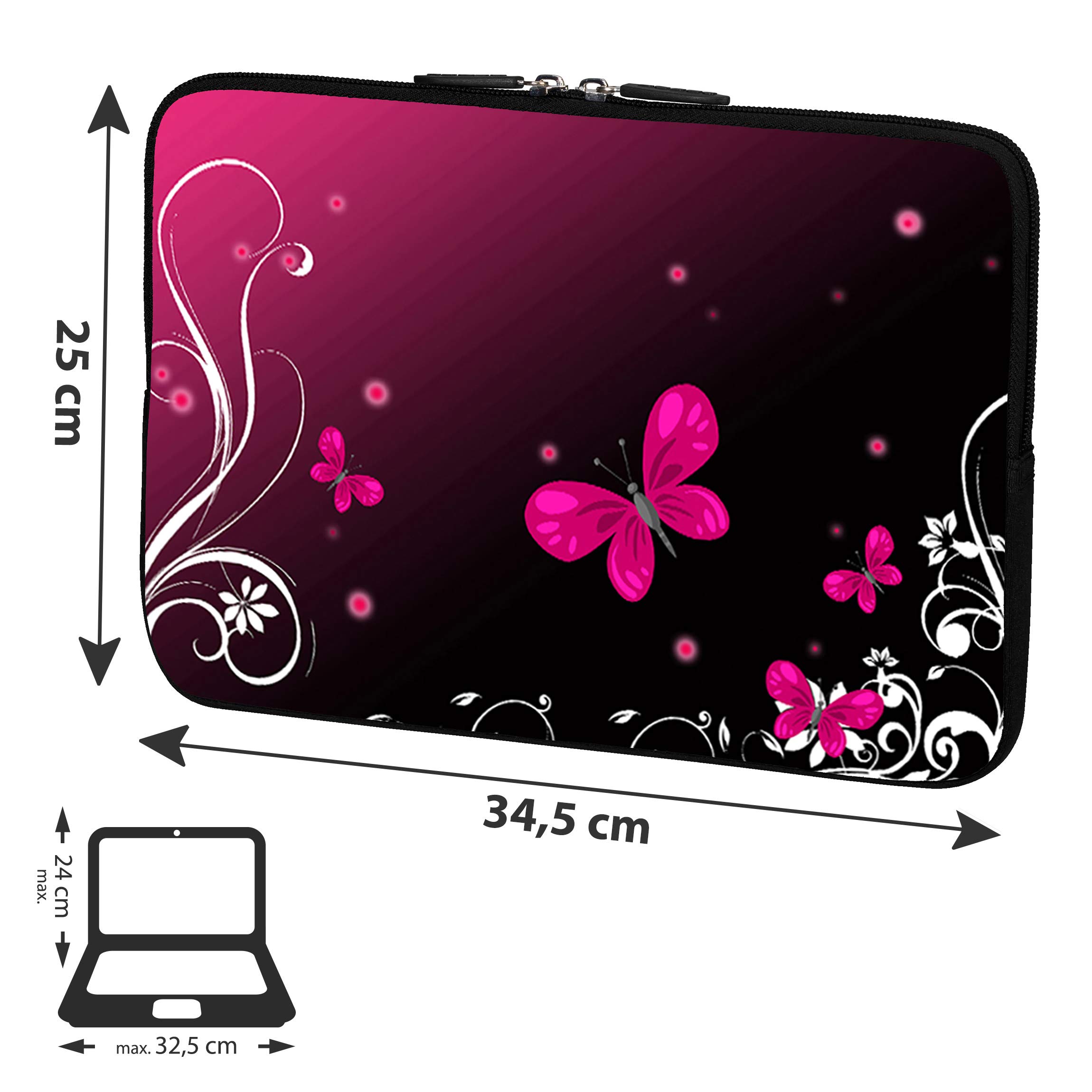Stylish Hard Case Laptop Bag for 13.3 Inch Laptops (Vertical) - Compatible with Butterfly 13.3 Inch Laptops + Includes Free Mouse & Mouse Pad - Perfect for Work, Travel, and School