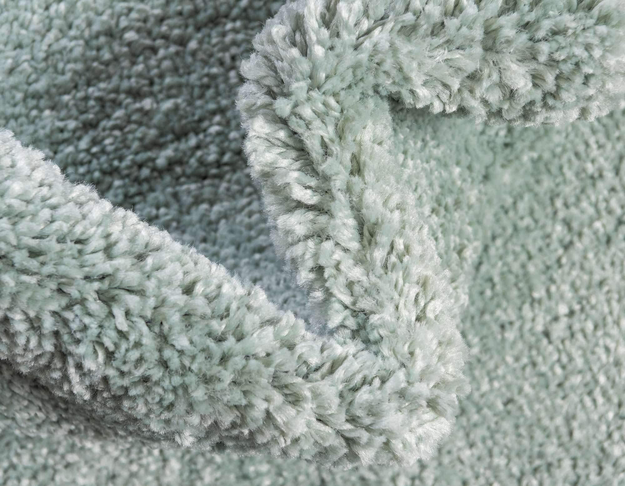 Unique Loom Solo Collection 6' Round Light Blue Area Rug - Soft Modern Calabasas Design for Living Room, Bedroom & Nursery Decor