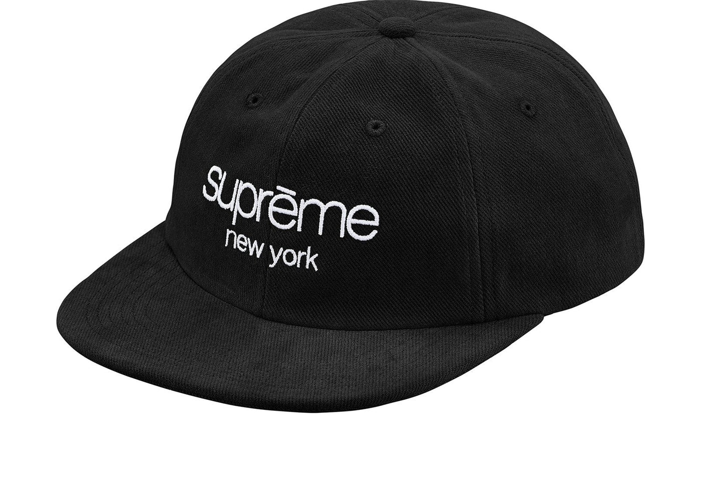 Supreme Classic Logo 6-Panel Snapback Hat (SS18) - Black | Men's Streetwear Fashion Accessory for Urban Style & Hip-Hop Outfits