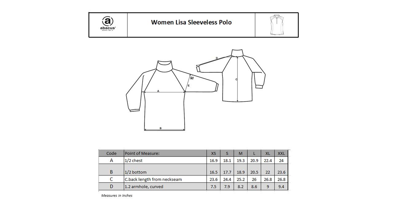 ABACUS Sportswear Women's Dri-Fit Golf Polo Shirt - Sleeveless Athletic Top for Ladies - Perfect for Golf, Tennis & Outdoor Sports Activities