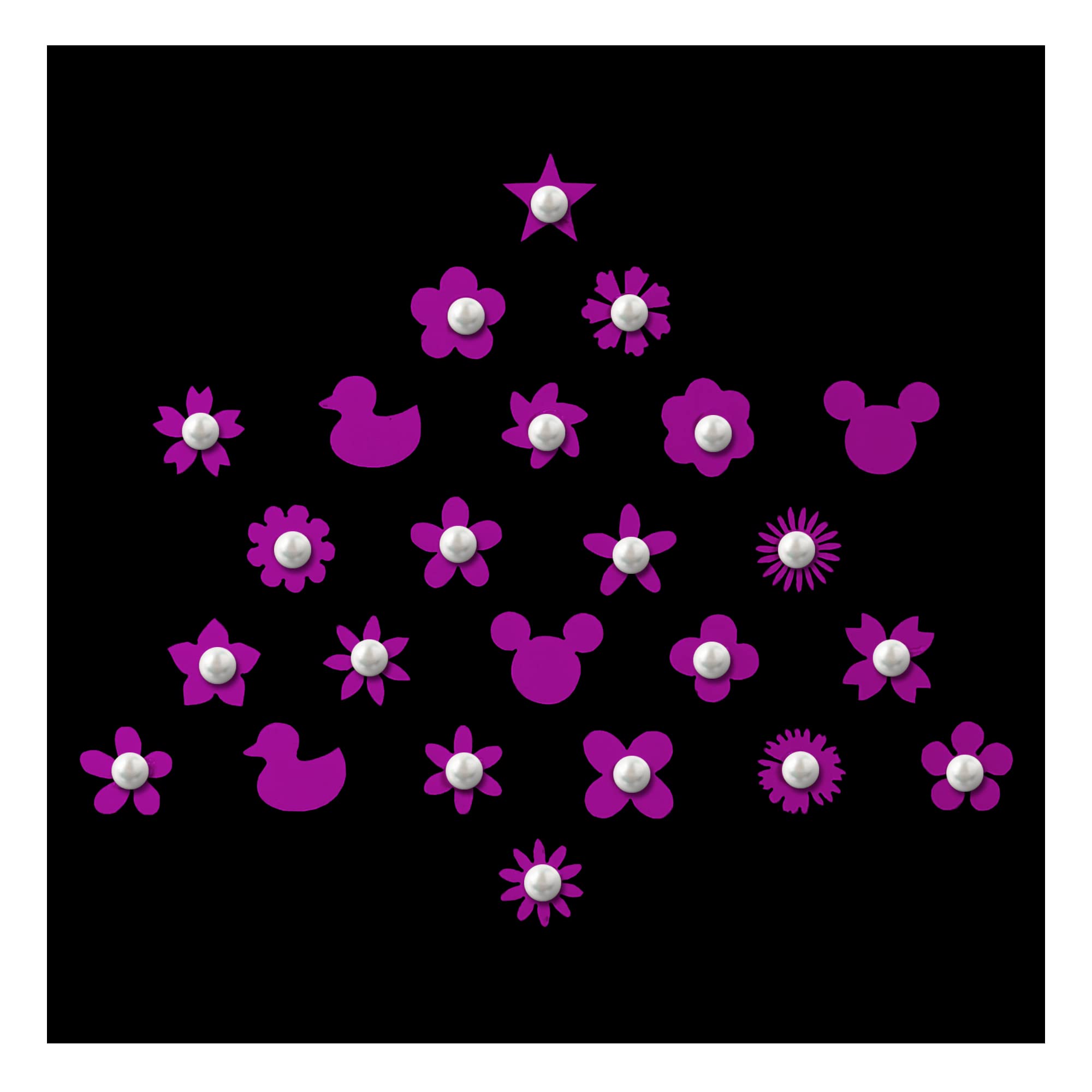 Cute Purple Baby Bindis for Kids - 6mm Face Decoration Stickers (Pack of BB023) | Perfect for Birthday Parties, Halloween Costumes & Indian Festivals