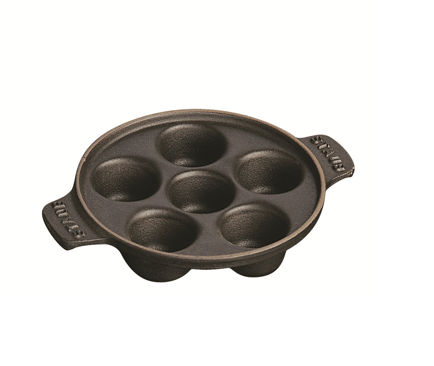 STAUB Round Snail Dish with 6 Holes - Premium Cast Iron Cooking Pot with Lid, Matte Black Enamel - Perfect for Baking, Roasting & Serving Dishes at Home or Restaurant