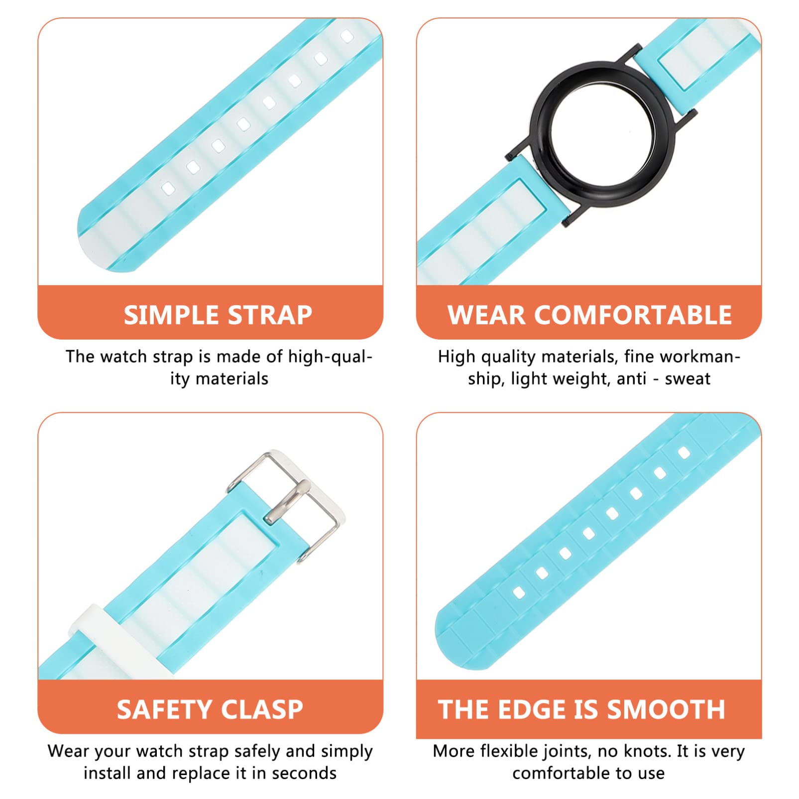 PHENOFICE Silicone Watch Band & Case - Durable Strap Wristband for Fitness Tracking Watches - Perfect for Running, Workouts & Daily Use