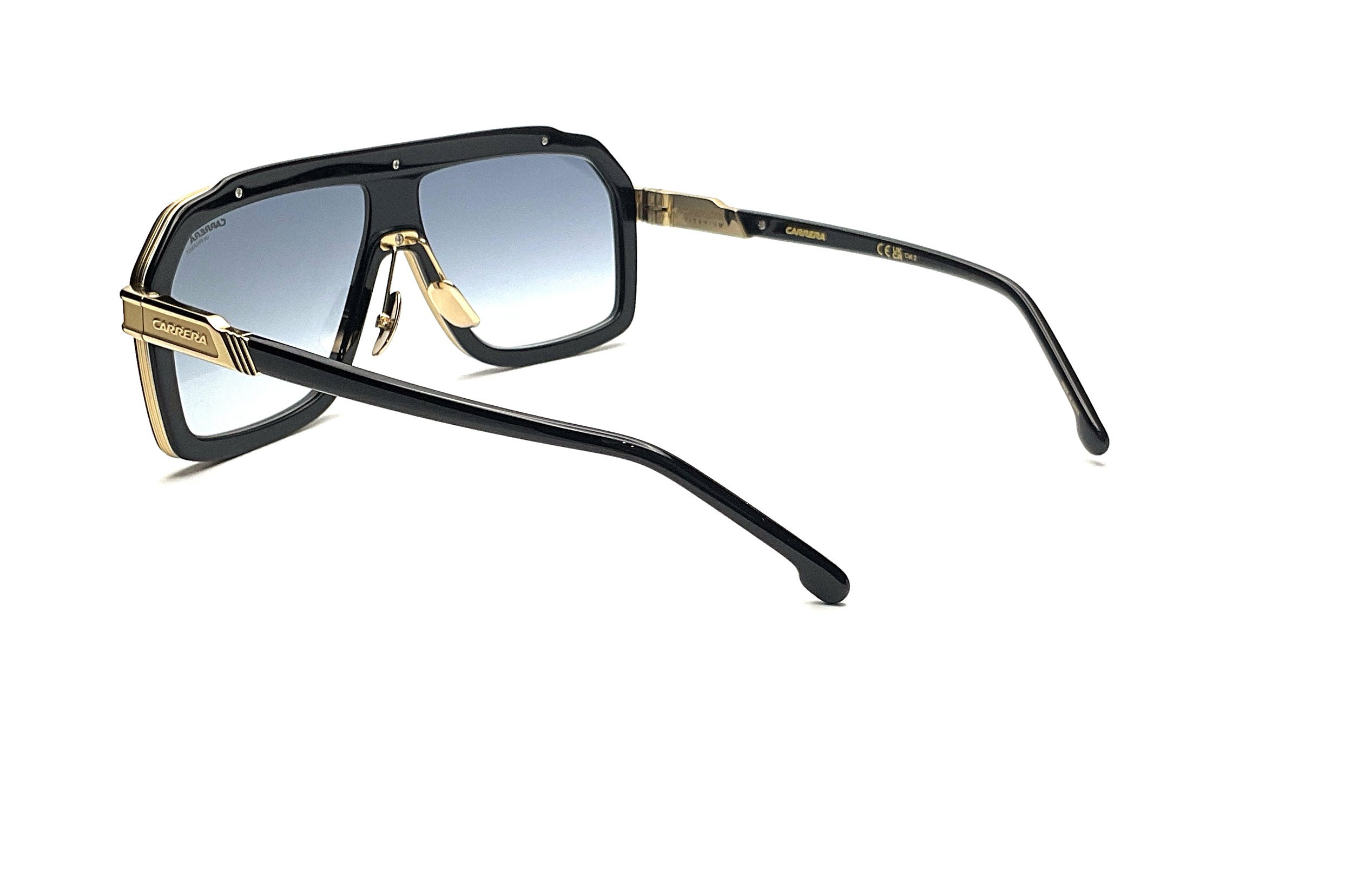 Carrera CA 1053 Sunglasses - Black & White Aviator Style for Men & Women - Perfect for Driving, Outdoor Sports & Fashion Accessories