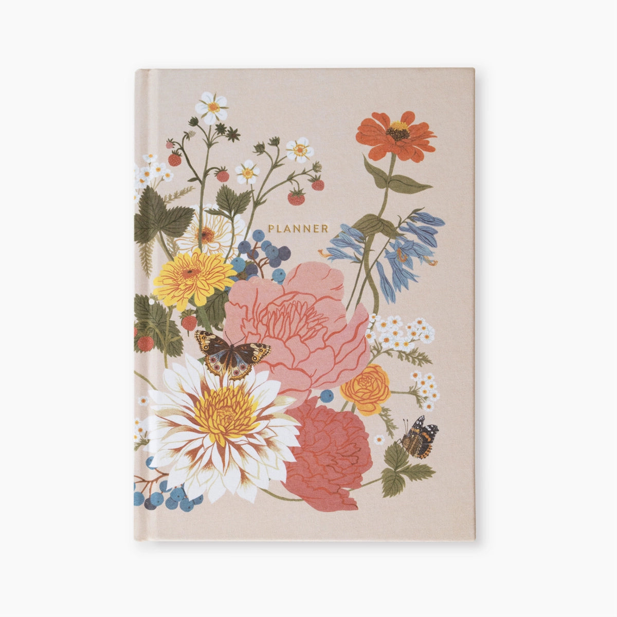 Botanica Paper Co. Linen Bound Undated Weekly Planner - Floral Garden Design for Productivity & Organization | Perfect for Work, School & Personal Planning
