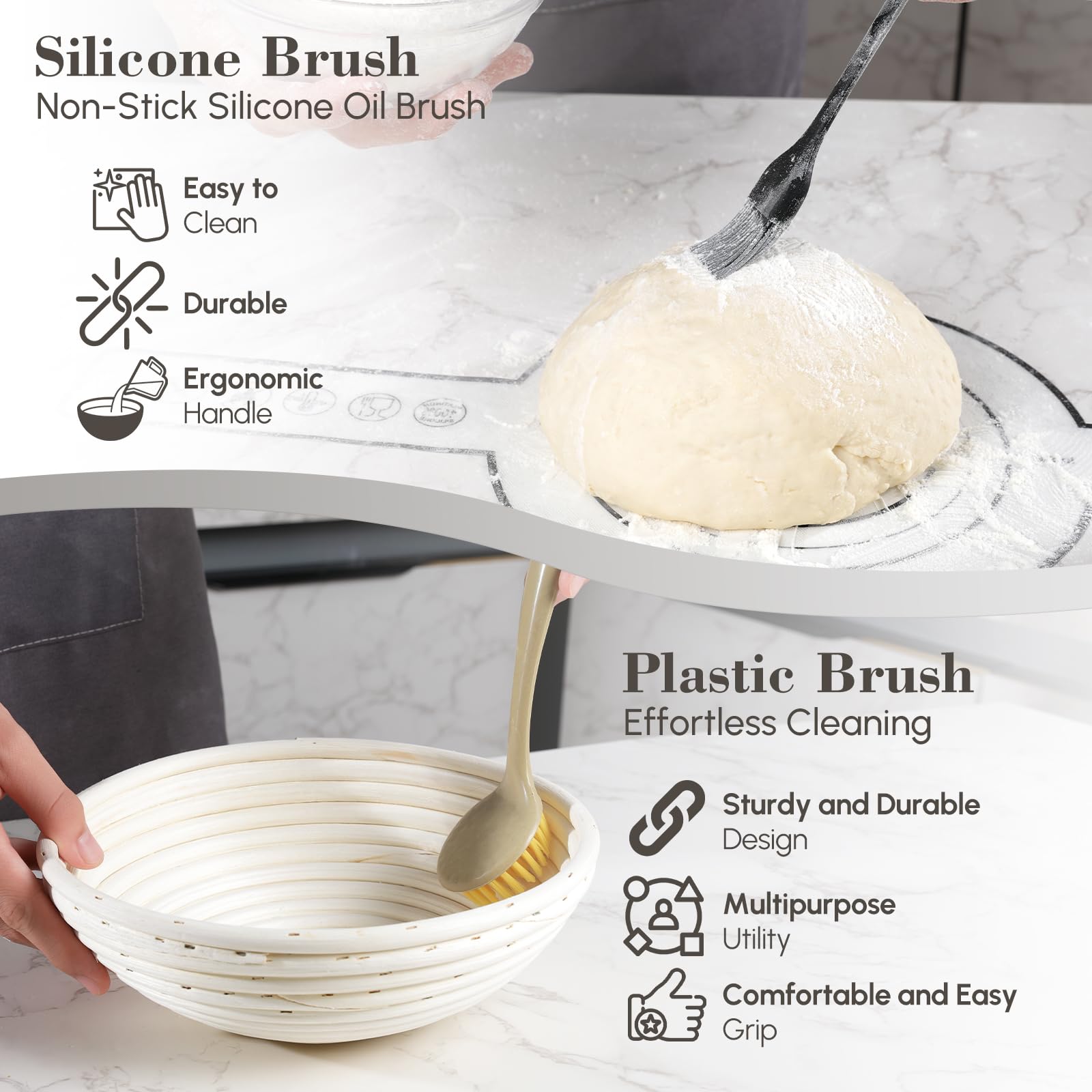 22-Piece Sourdough Bread Baking Kit - Complete Starter Set with 10