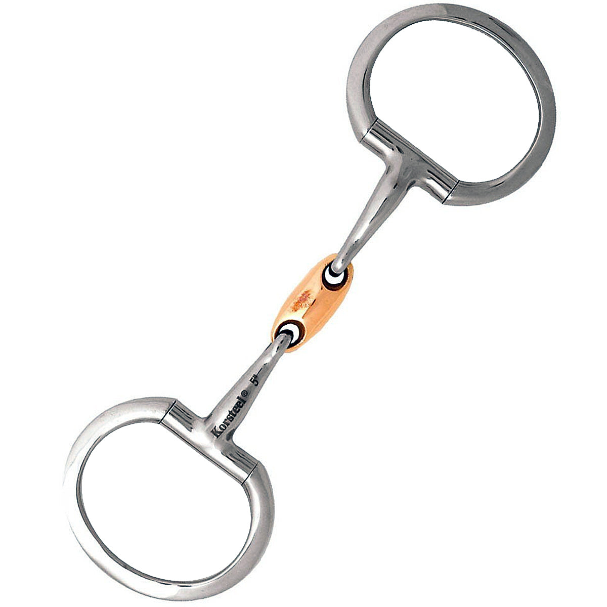 JP Korsteel Stainless Steel Copper Oval Link Eggbutt Snaffle Bit for Horse Training - Durable Equestrian Bit for Dressage, Jumping & Western Riding
