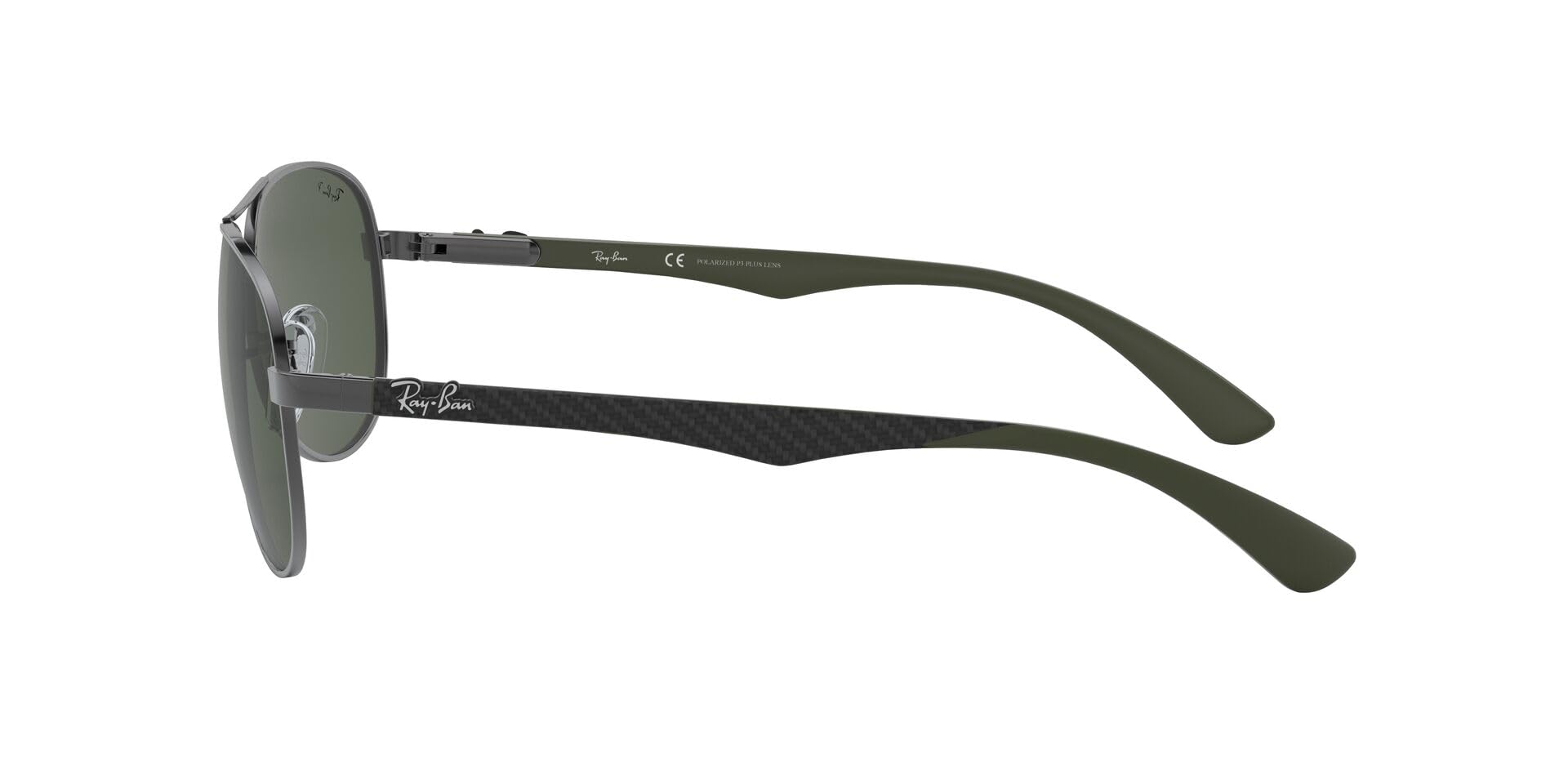 Ray-Ban RB8313 Carbon Fiber Aviator Sunglasses for Men - Polarized UV Protection - Perfect for Driving, Outdoor Sports & Travel
