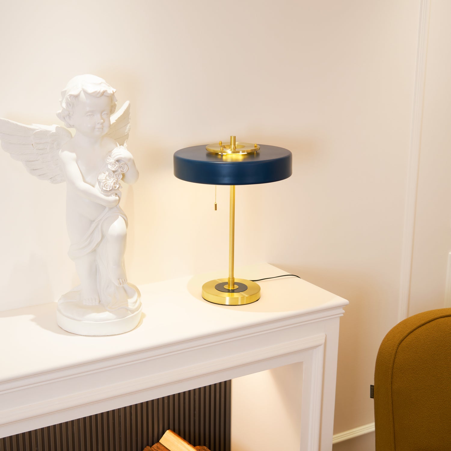 Revolve Table Lamp - Modern LED Nightstand Light with Adjustable Brightness for Bedroom, Living Room & Office