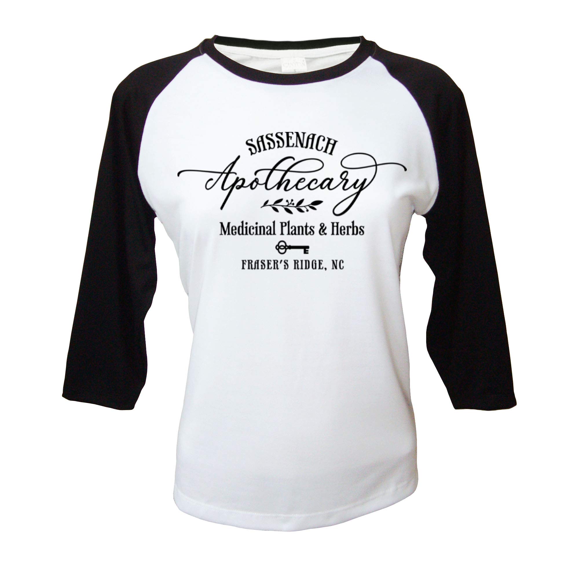 Outlander Inspired Sassenach Apothecary T-Shirt for Women - Vintage Baseball Tee - Perfect for Cosplay, Book Lovers & TV Show Fans