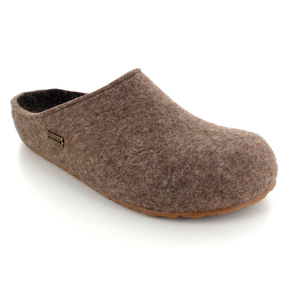 HAFLINGER Women's Michl Clog - Comfortable Wool Slippers for Indoor & Outdoor Use - Perfect for Home, Office, and Relaxation