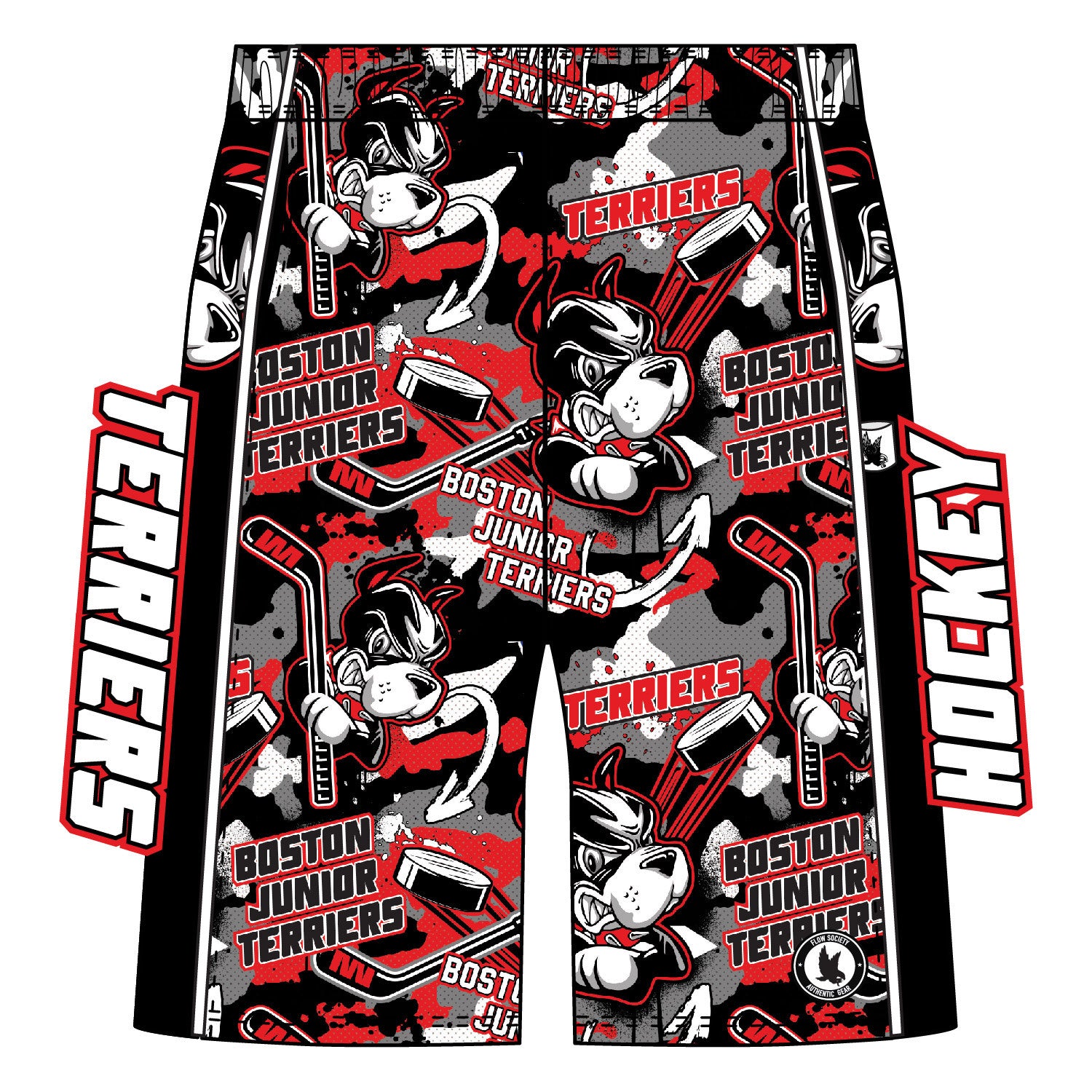 Boston Junior Terriers Hockey Shorts for Boys & Men - Comfortable Sports Shorts for Hockey, Training, and Casual Wear