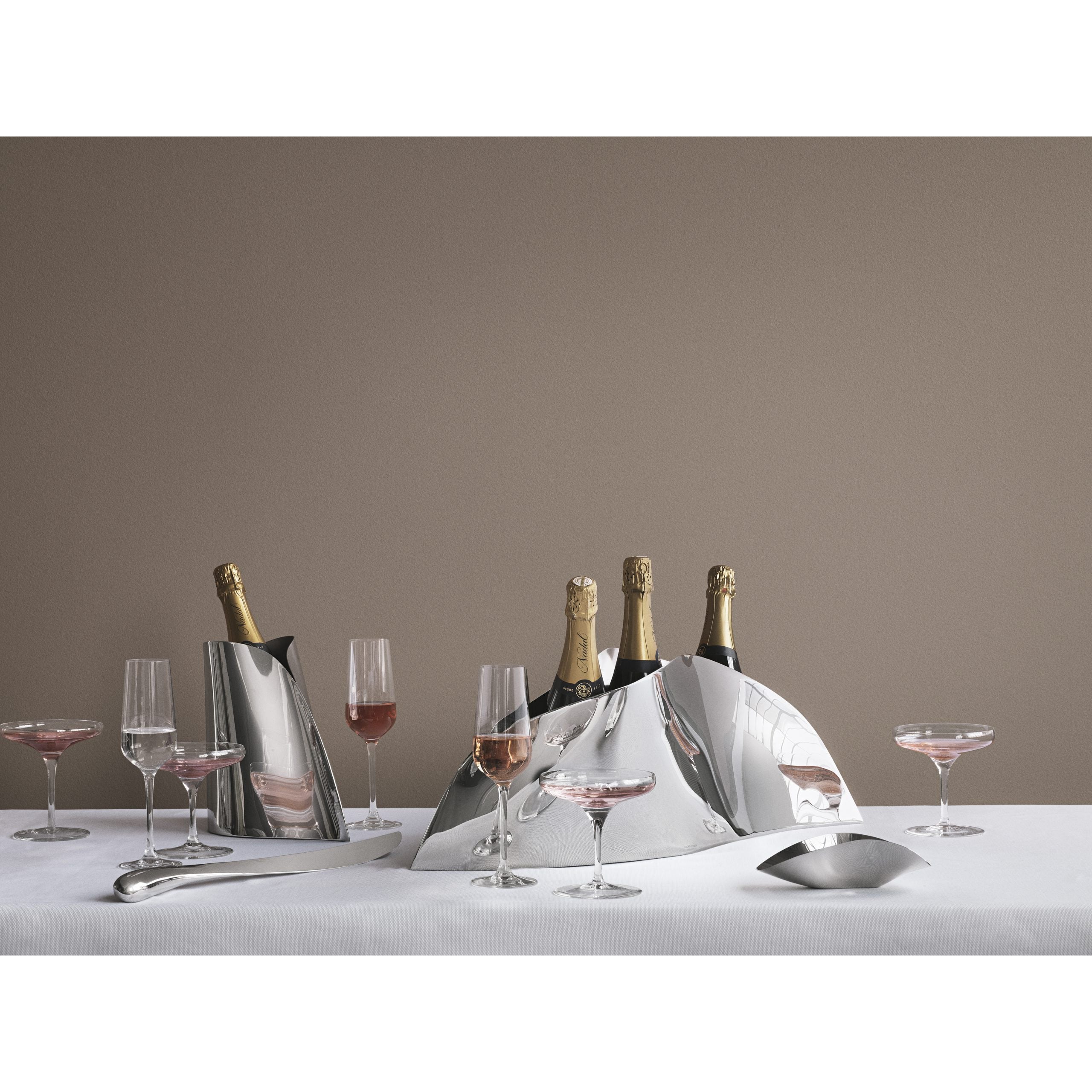 Premium Stainless Steel Champagne Cooler Bucket - Keeps Bubbly Perfectly Chilled for Parties, Weddings & Celebrations